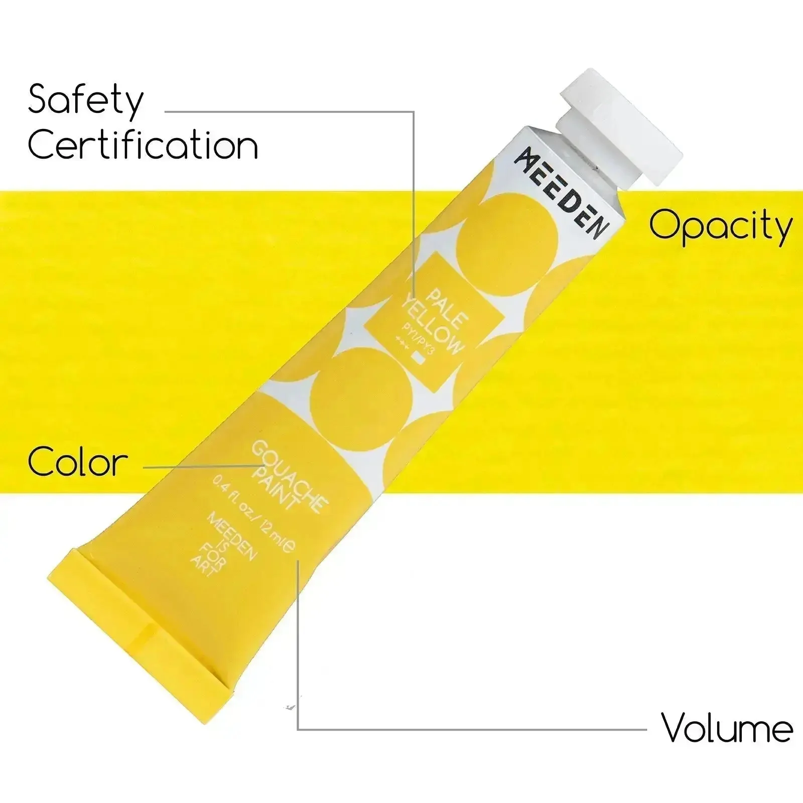 MEEDEN Gouache Paint Set, 24 Tubes, 12 ml / 0.4oz - Image 3