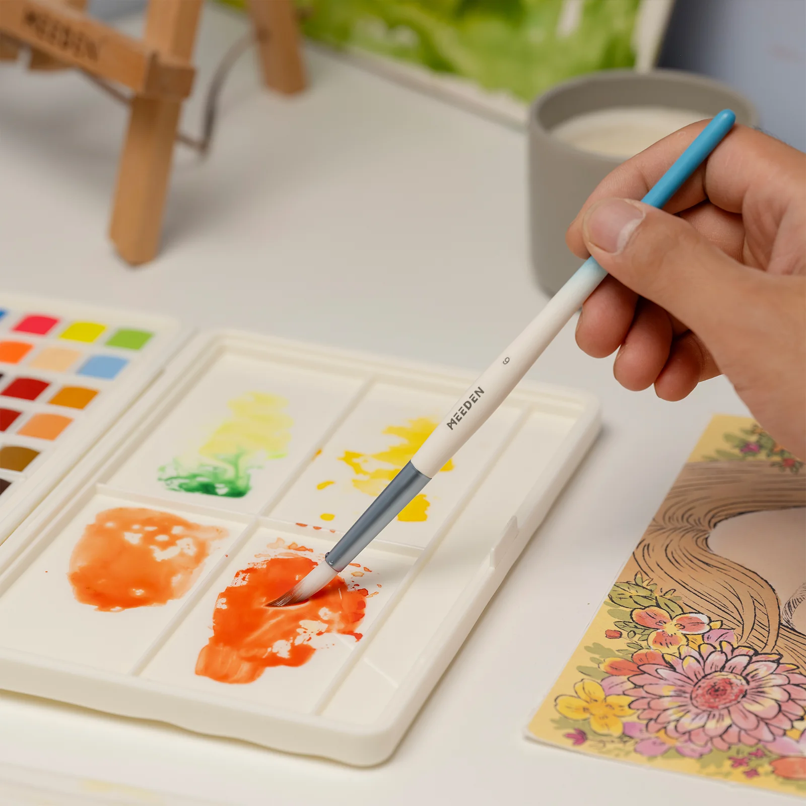 MEEDEN Watercolor Paint Brushes Set (10 Pieces) - Image 6