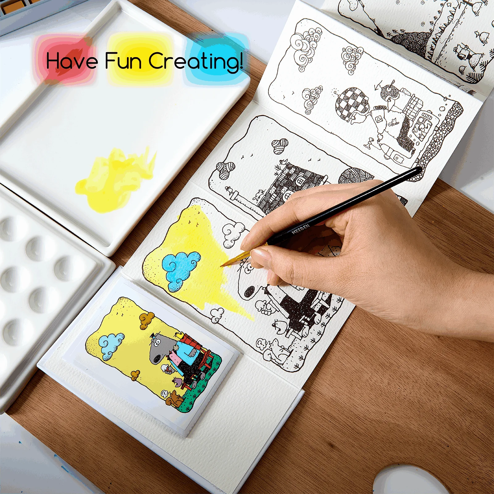 MEEDEN Travel Watercolor Paint Set , 50 Colors - Image 5