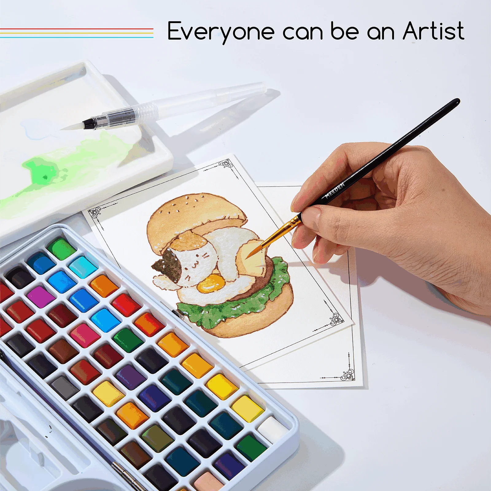 MEEDEN Travel Watercolor Paint Set , 50 Colors - Image 8