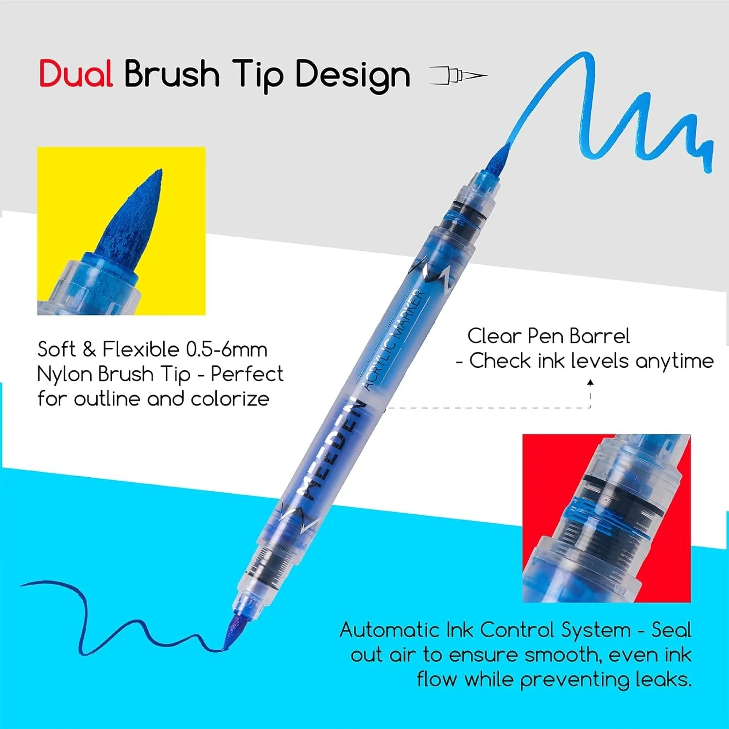 MEEDEN Dual Tip Acrylic Paint Markers – 48 / 96 / 120 Colors - Image 10