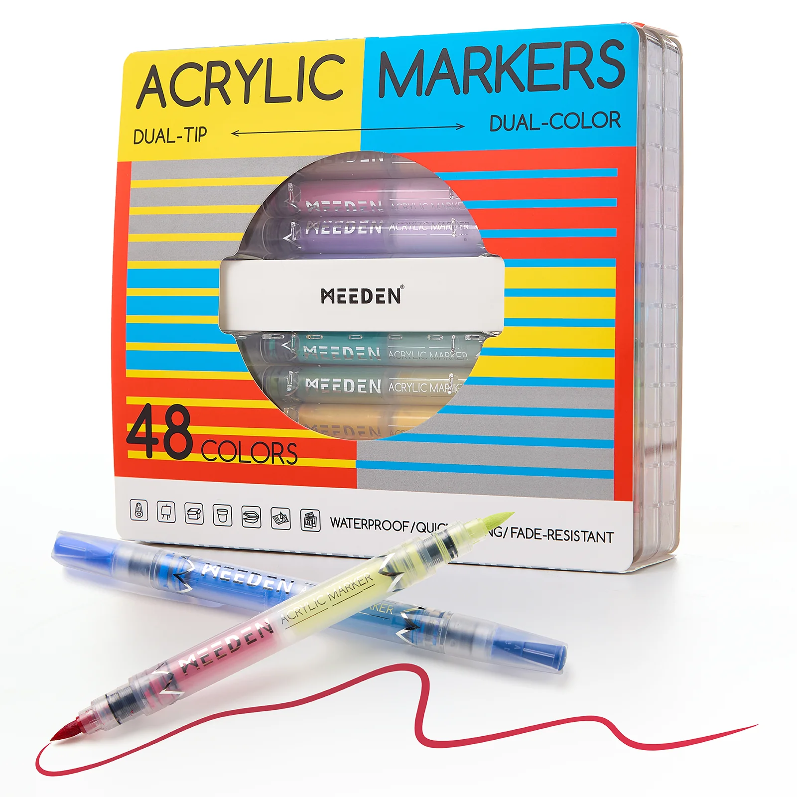 MEEDEN Dual Tip Acrylic Paint Markers – 48 / 96 / 120 Colors - Image 16