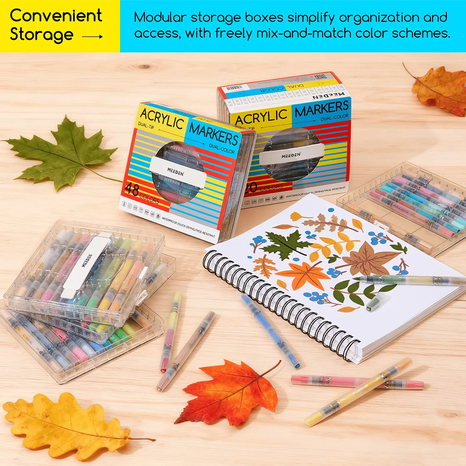 MEEDEN Dual Tip Acrylic Paint Markers – 48 / 96 / 120 Colors - Image 9