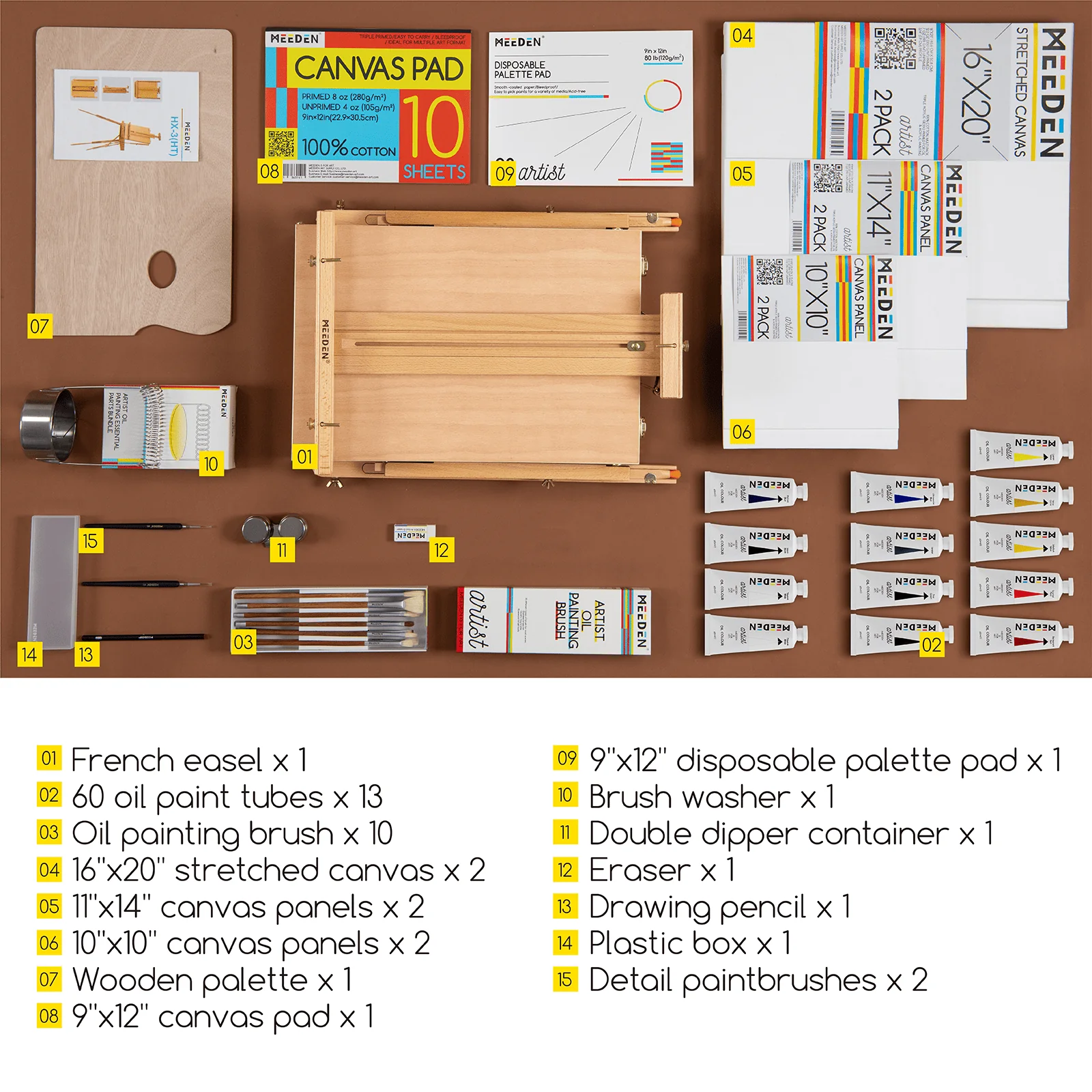 MEEDEN Artist Oil Painting Set, 7 Tubes, 100ml / 3.38oz - Image 10