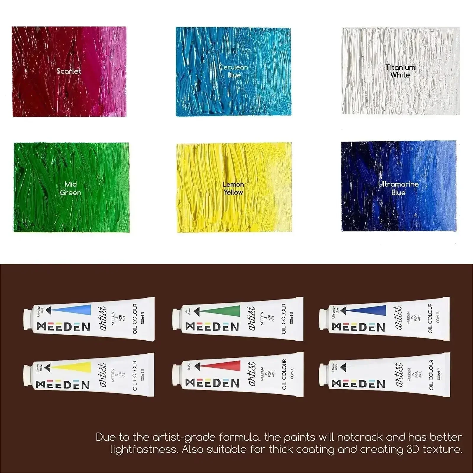 MEEDEN Artist Oil Painting Set, 7 Tubes, 100ml / 3.38oz - Image 4