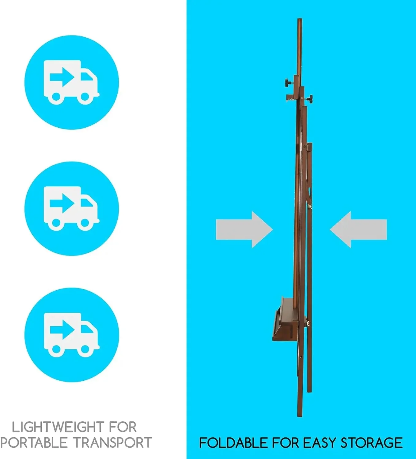 MEEDEN Large A-Frame Adjustable Artist Easel Stand-Walnut-W09B - Image 10