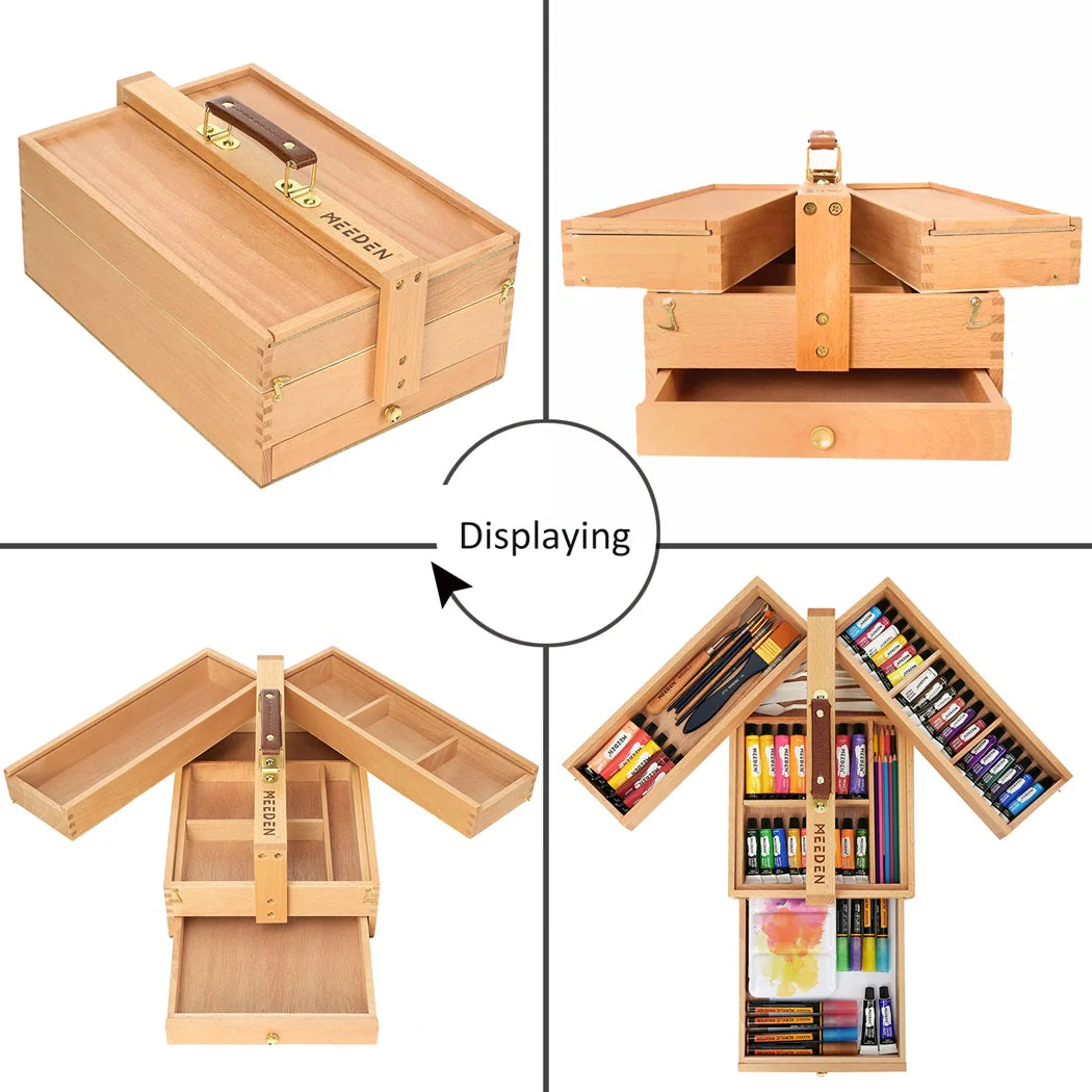 Wooden Art Supply Storage Box - Image 8