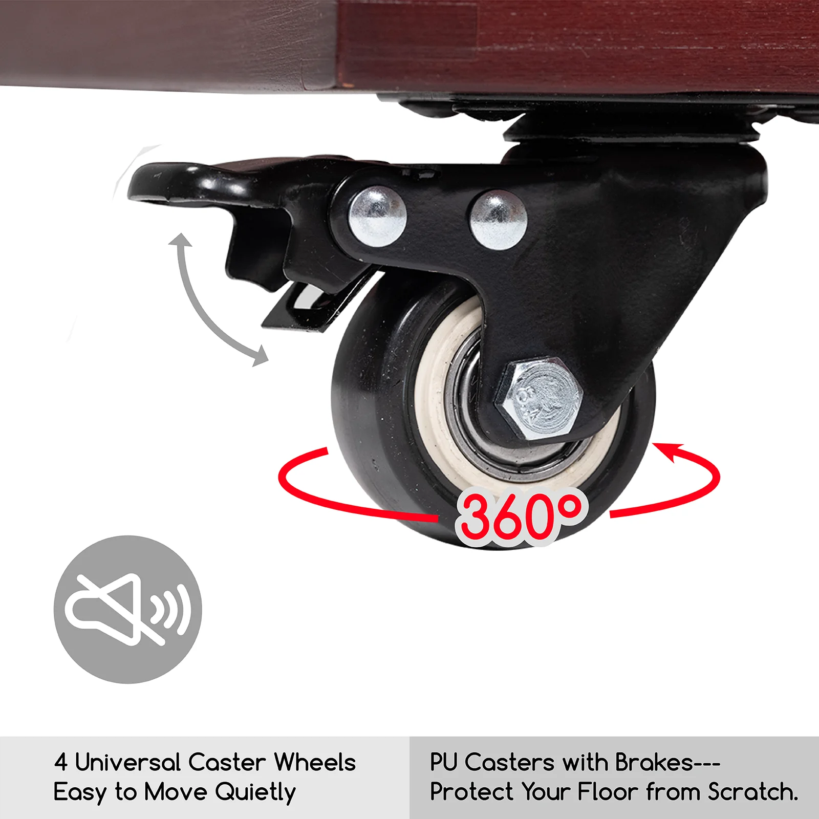 MEEDEN Deluxe Artist Storage Cart, 5-Tier Taboret-Cherry Walnut-W13H - Image 9