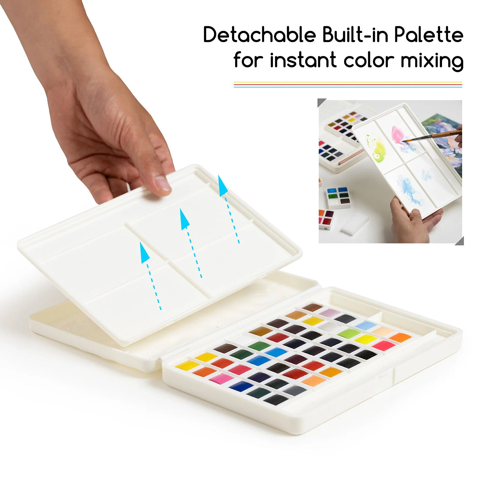 MEEDEN 48-Color Solid Watercolor Set - Image 14