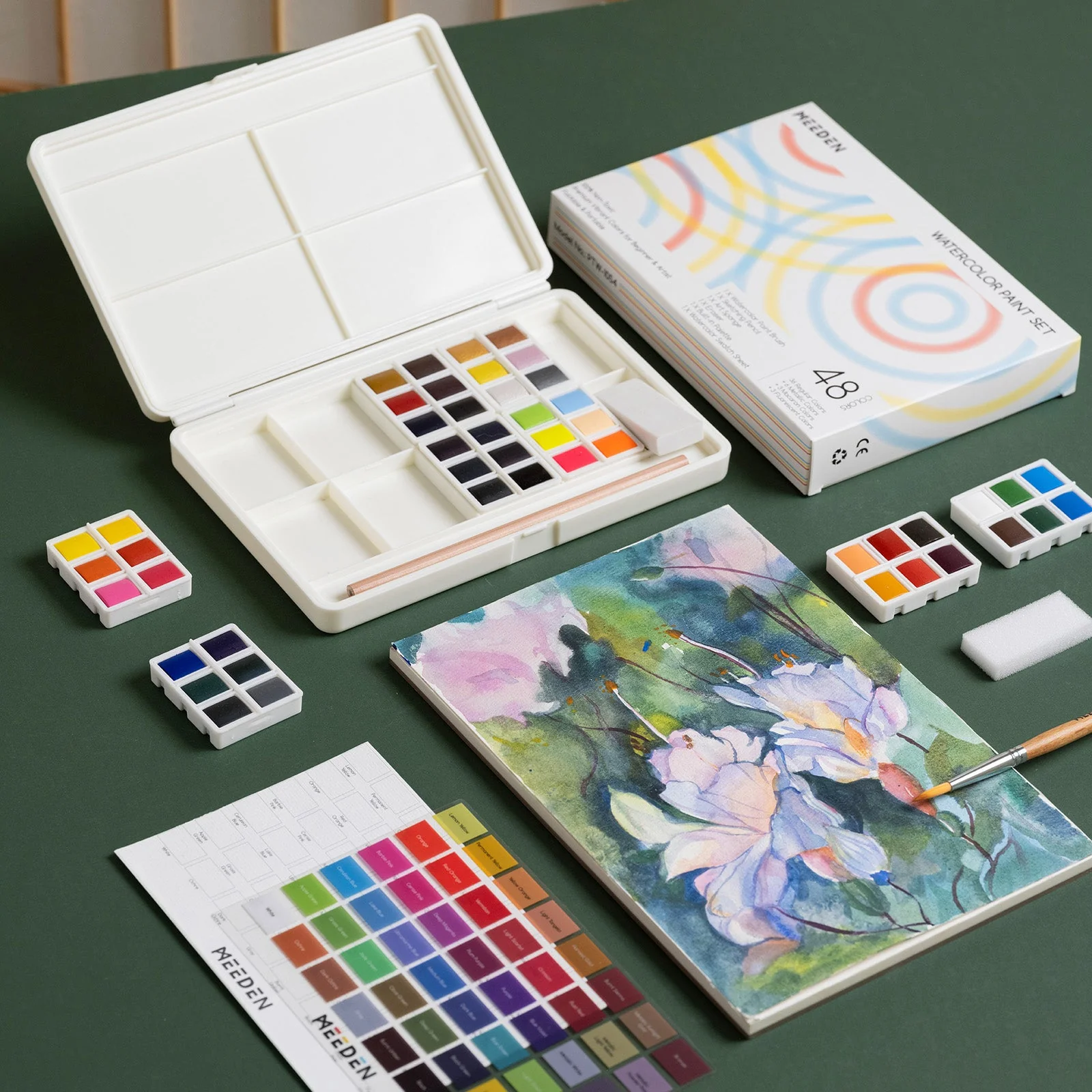 MEEDEN 48-Color Solid Watercolor Set - Image 3