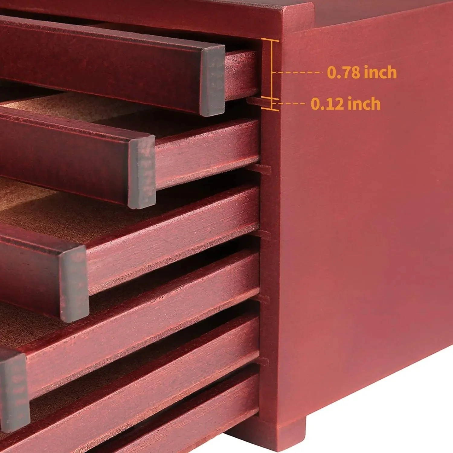 MEEDEN 6-Drawer Artist Supply Storage Box, Dark Walnut - Image 4