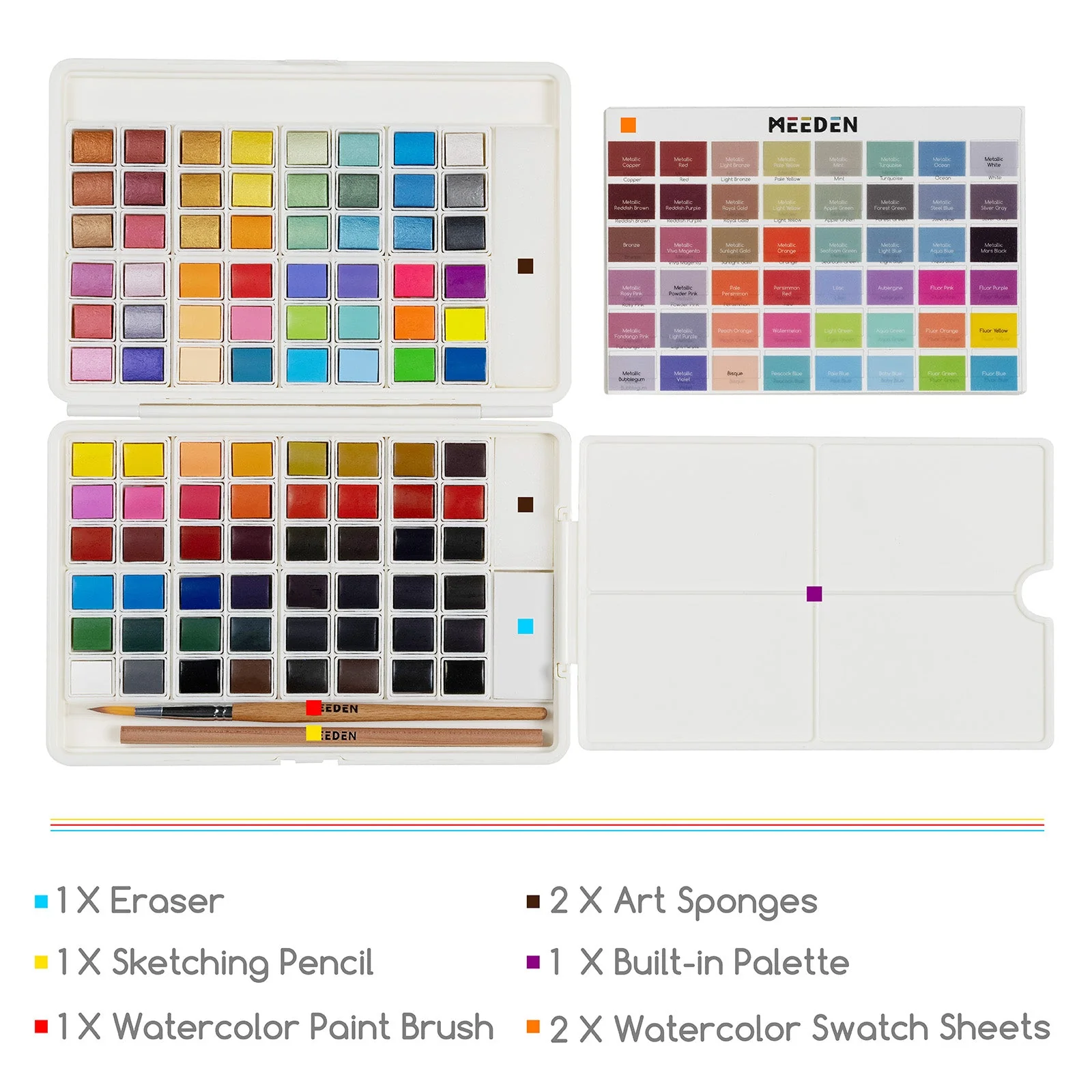 MEEDEN 96-Color Solid Watercolor Set - Image 14