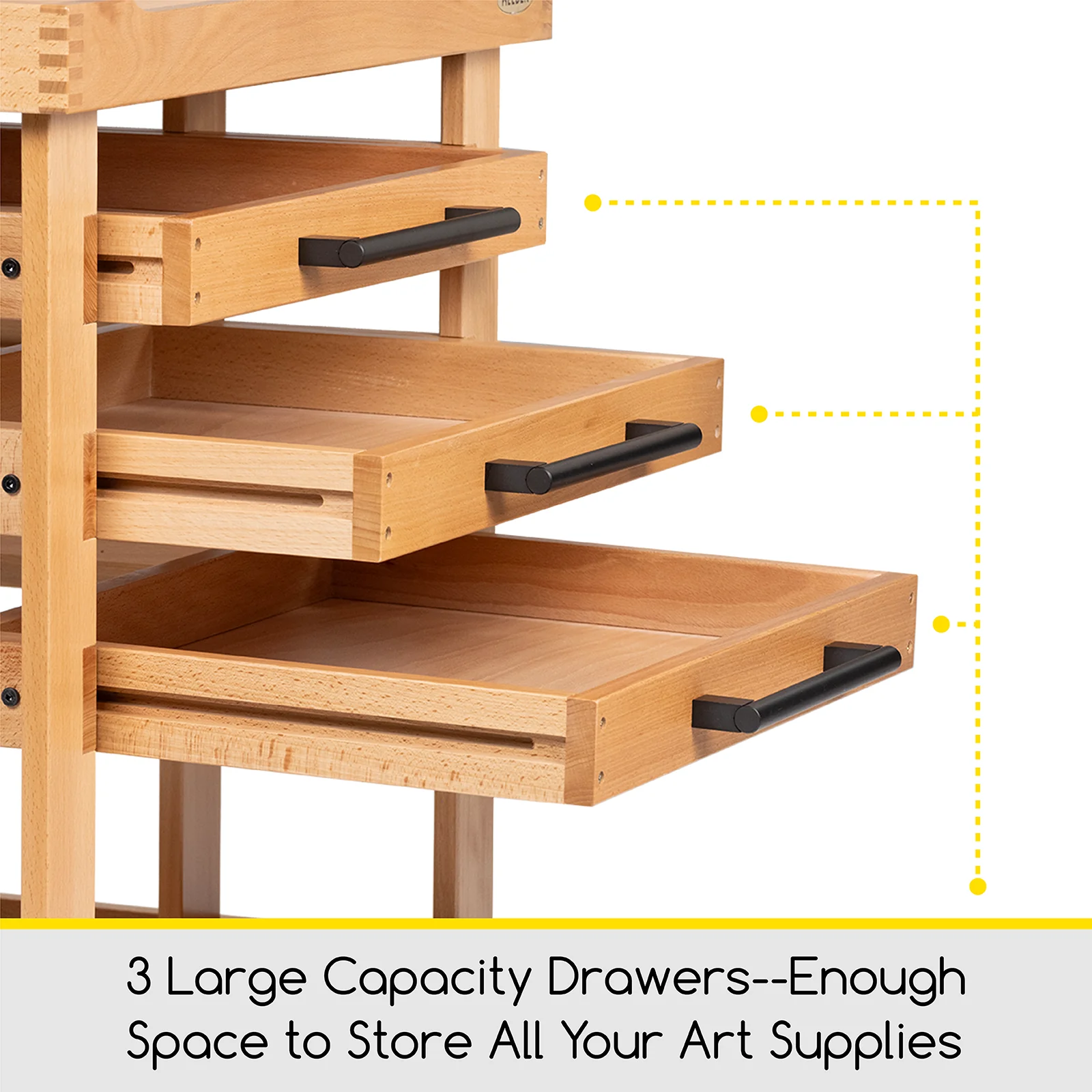 MEEDEN Deluxe Artist Supplies Storage Cart, 5-Tier Taboret-W13H - Image 10