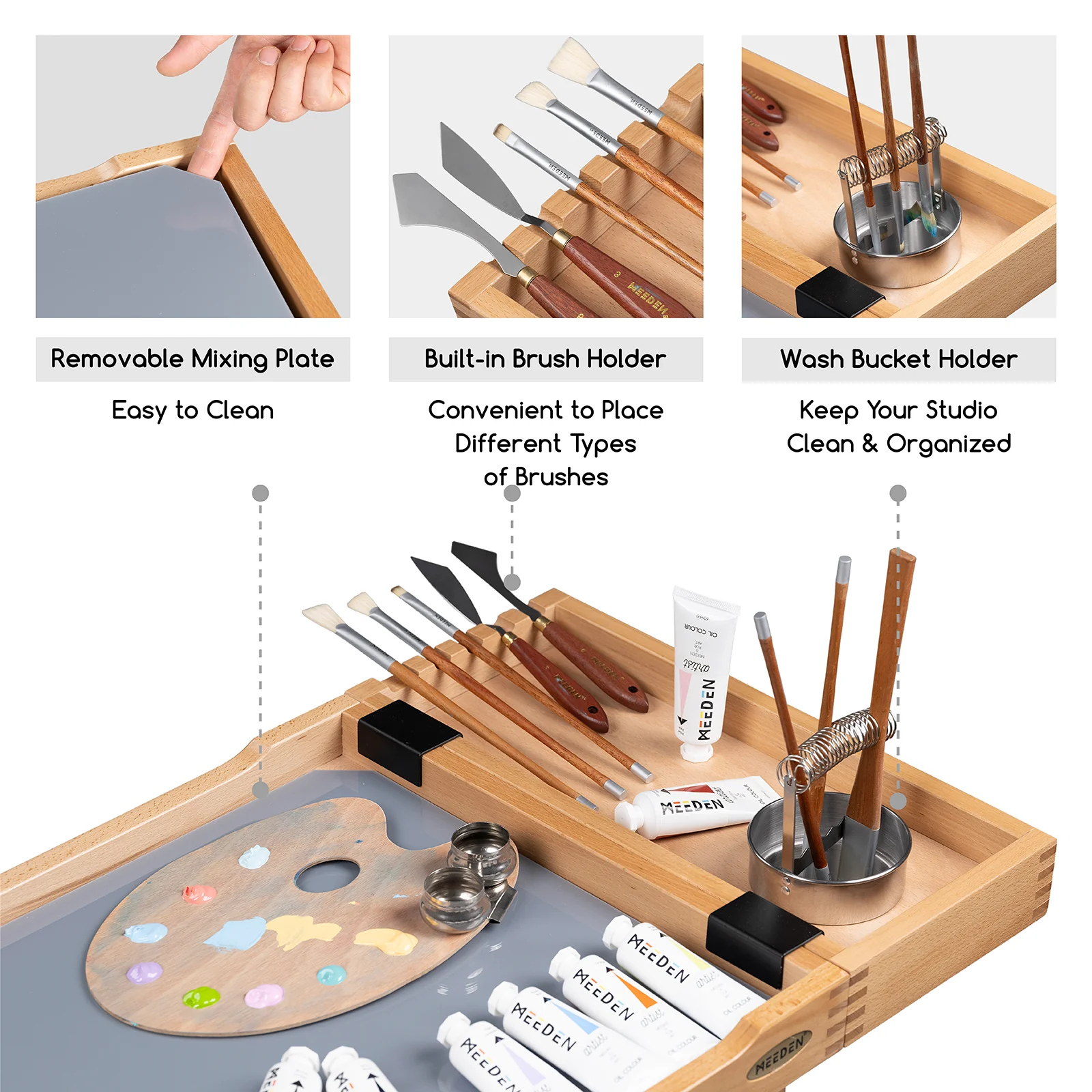 MEEDEN Deluxe Artist Supplies Storage Cart, 5-Tier Taboret-W13H - Image 11