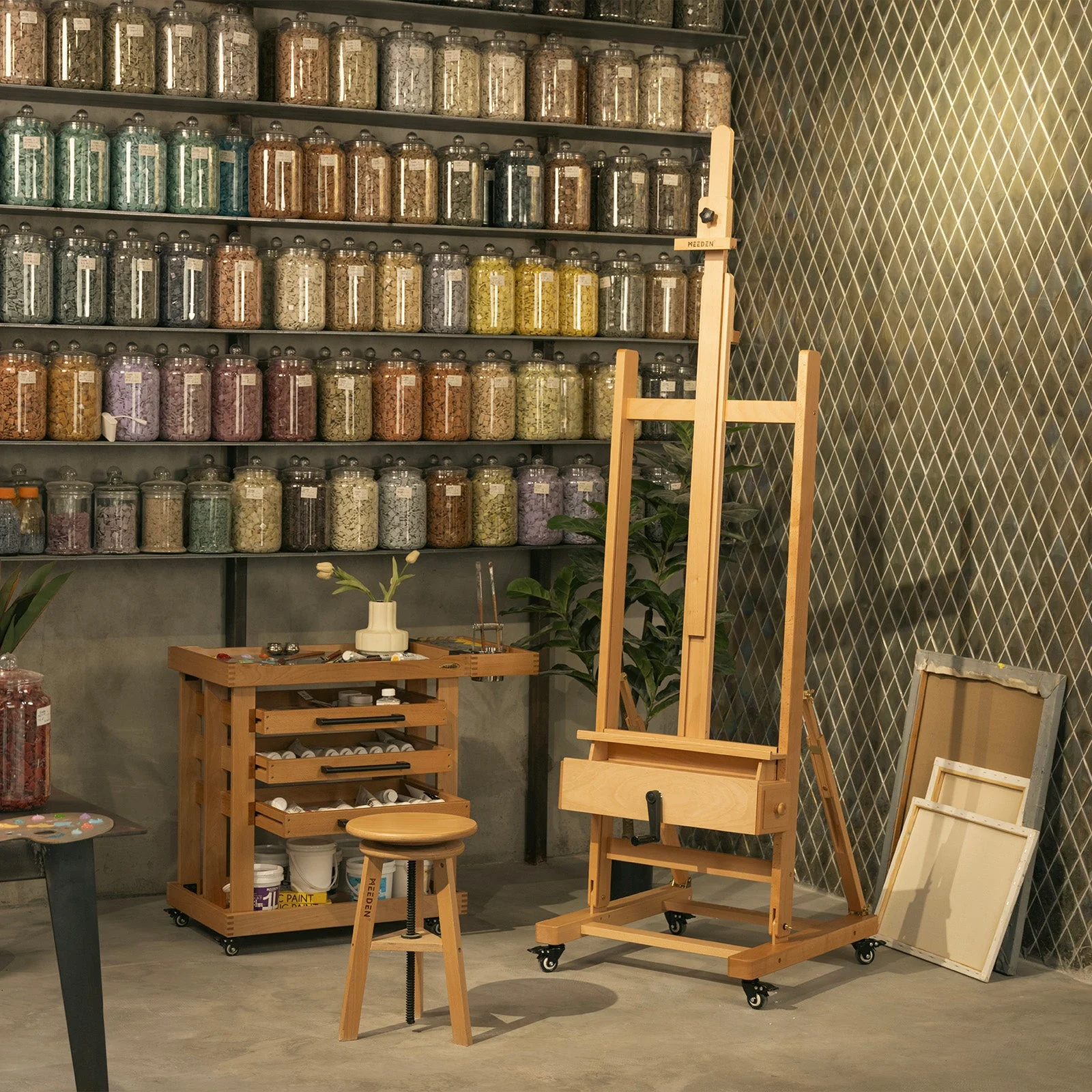 MEEDEN Deluxe Artist Supplies Storage Cart, 5-Tier Taboret-W13H - Image 5