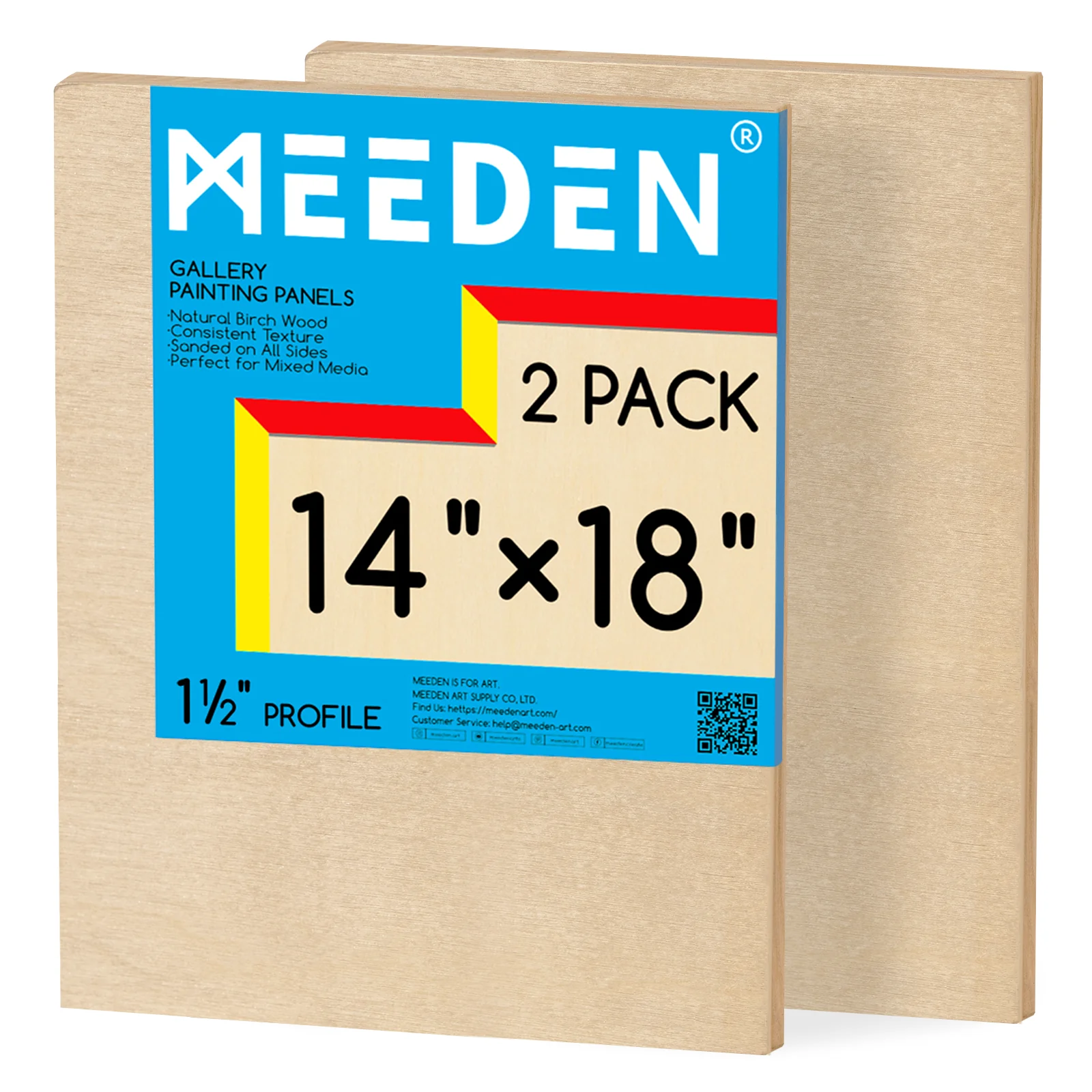 MEEDEN Artist Birch Wood Canvas Board, 1-1/2” Deep - Image 20