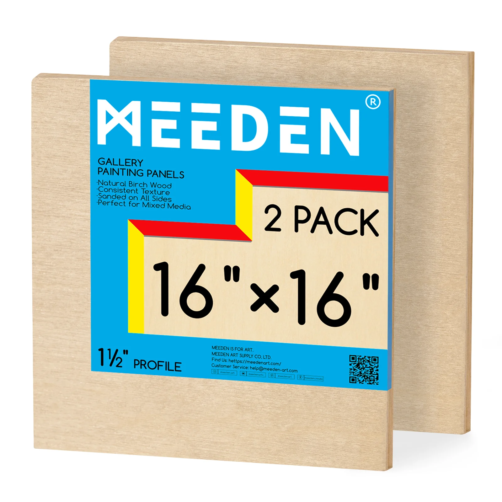 MEEDEN Artist Birch Wood Canvas Board, 1-1/2” Deep - Image 21