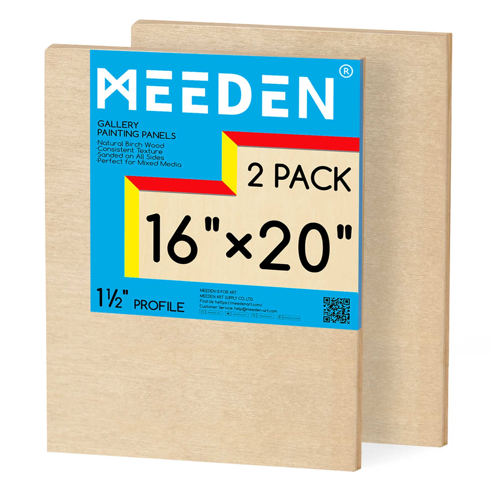 MEEDEN Artist Birch Wood Canvas Board, 1-1/2” Deep - Image 22