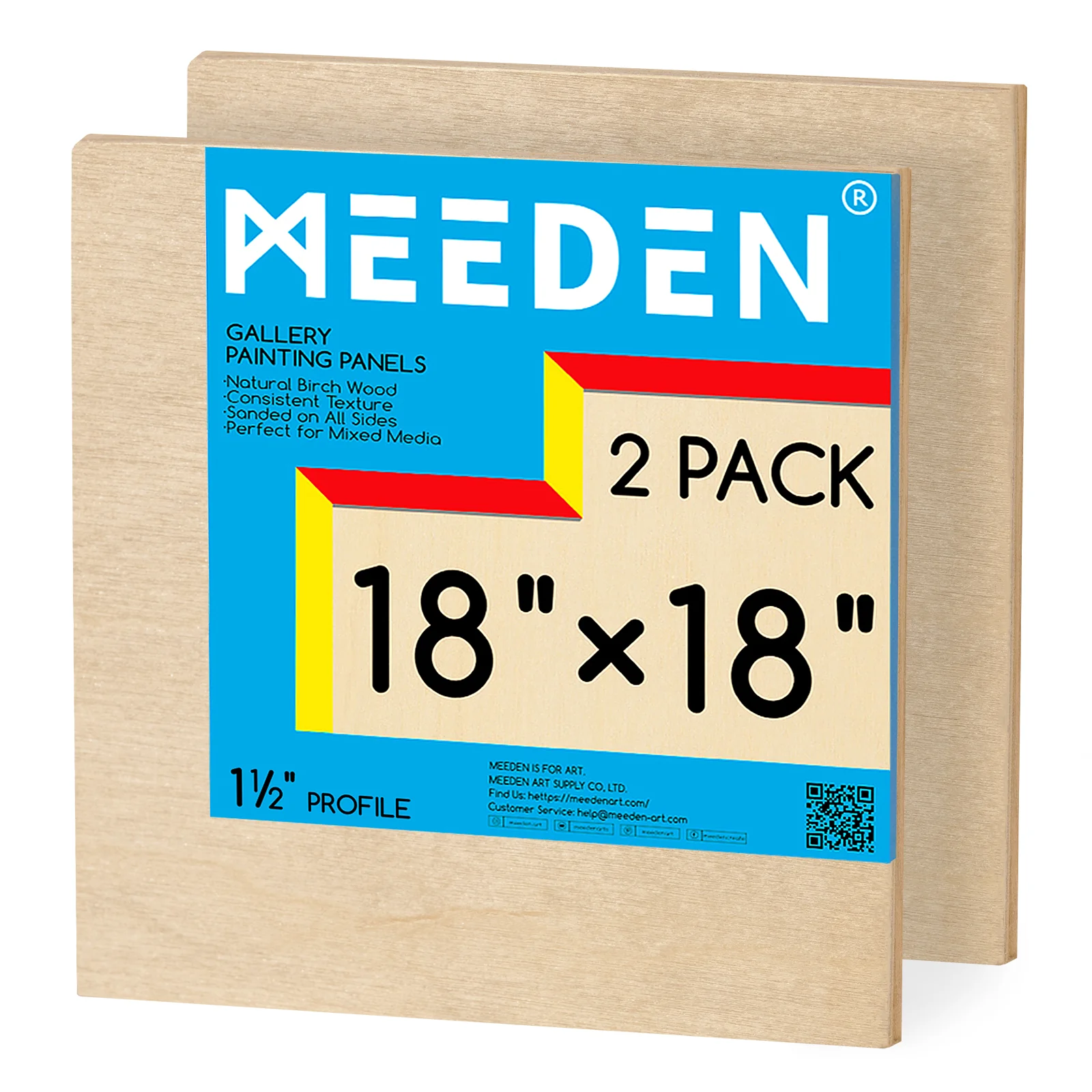 MEEDEN Artist Birch Wood Canvas Board, 1-1/2” Deep - Image 23