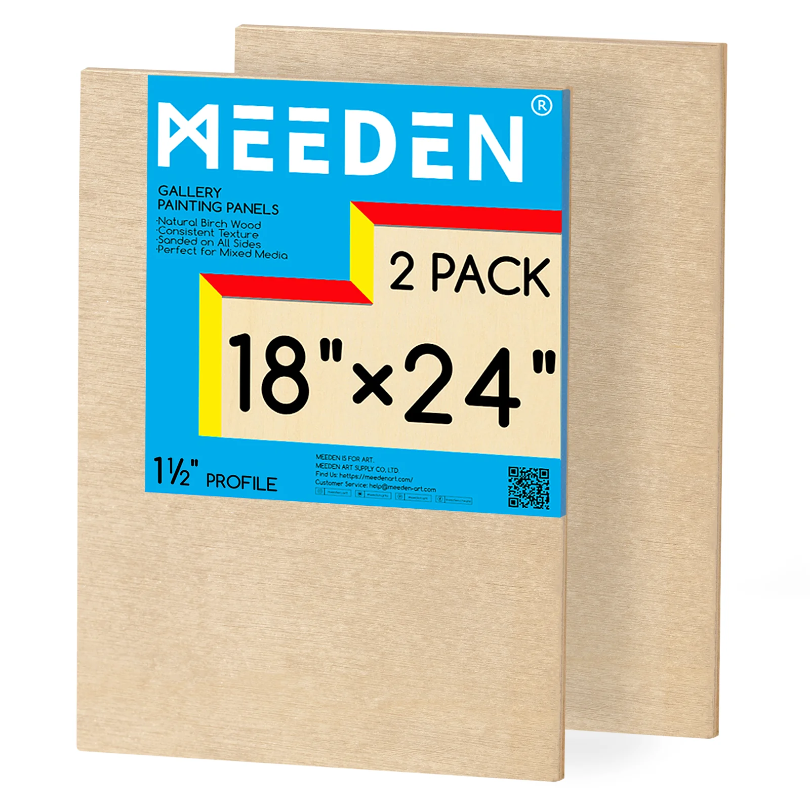 MEEDEN Artist Birch Wood Canvas Board, 1-1/2” Deep - Image 24