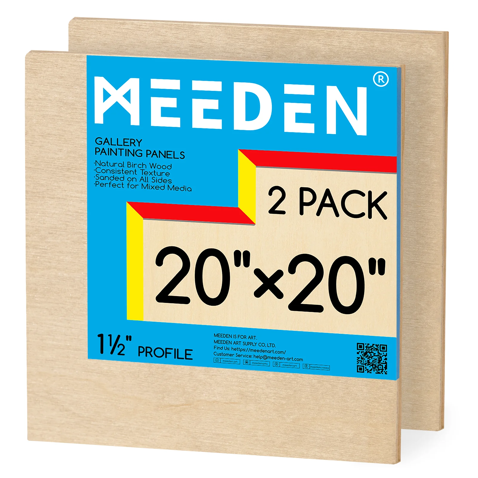 MEEDEN Artist Birch Wood Canvas Board, 1-1/2” Deep - Image 25