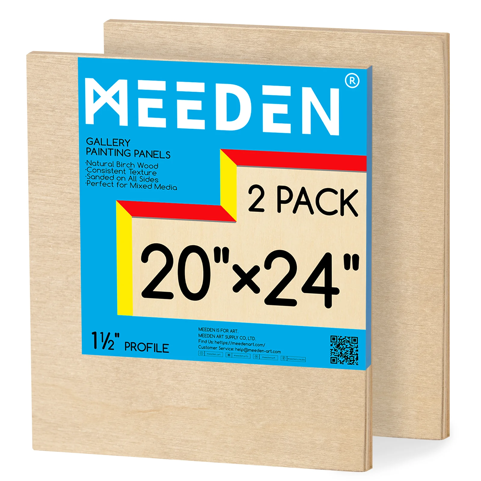 MEEDEN Artist Birch Wood Canvas Board, 1-1/2” Deep - Image 26