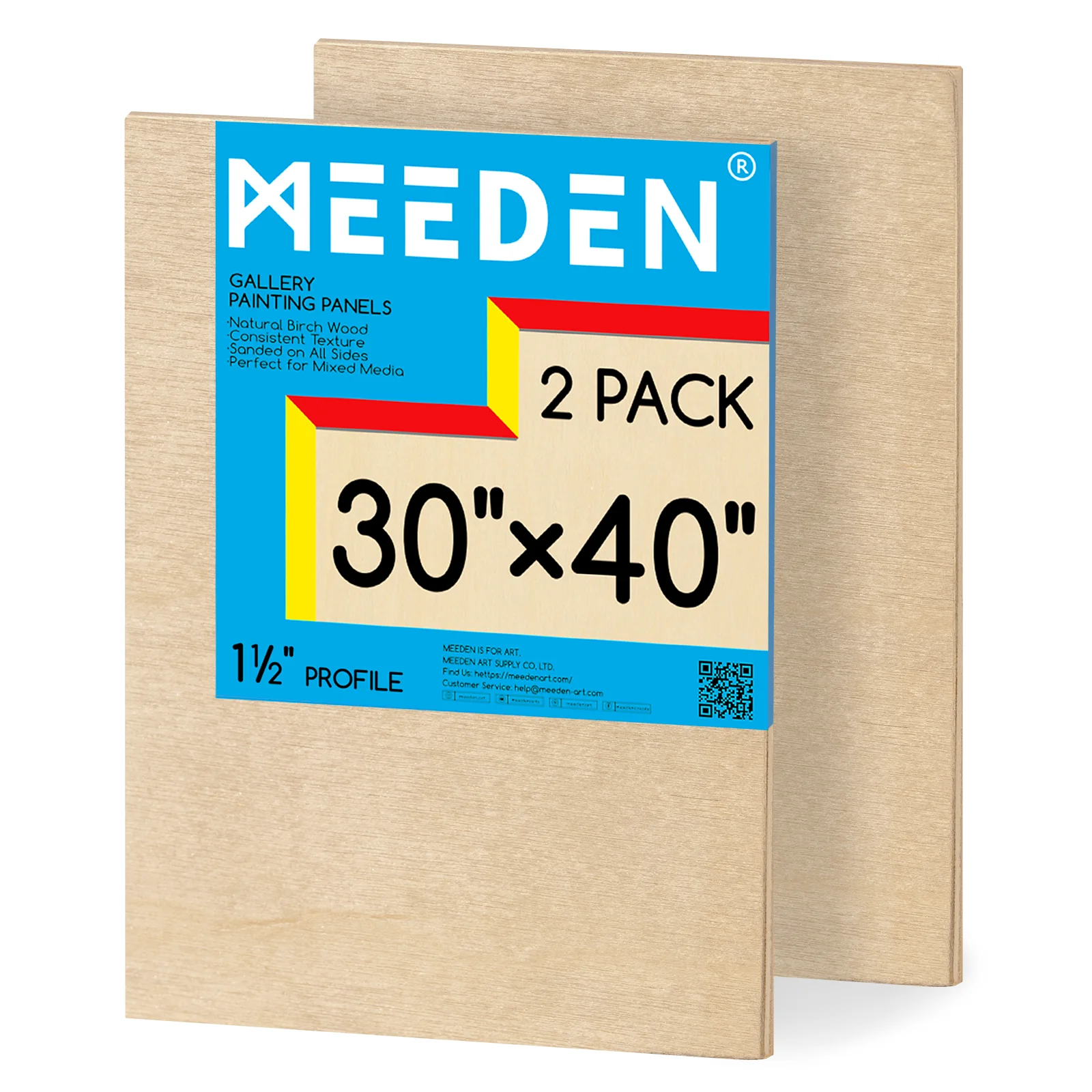 MEEDEN Artist Birch Wood Canvas Board, 1-1/2” Deep - Image 28
