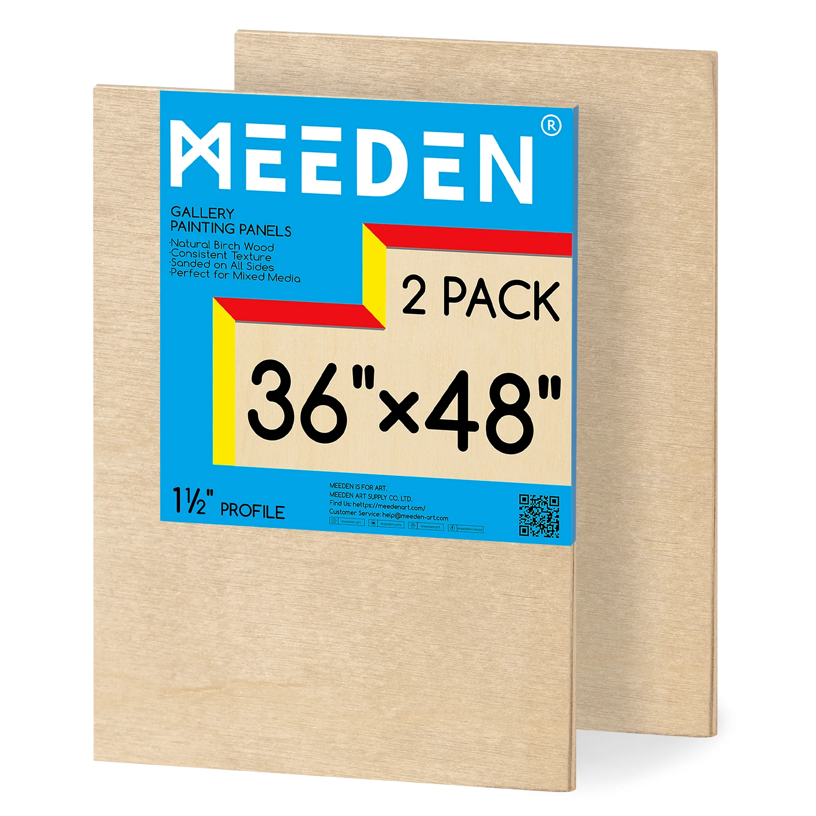 MEEDEN Artist Birch Wood Canvas Board, 1-1/2” Deep - Image 29