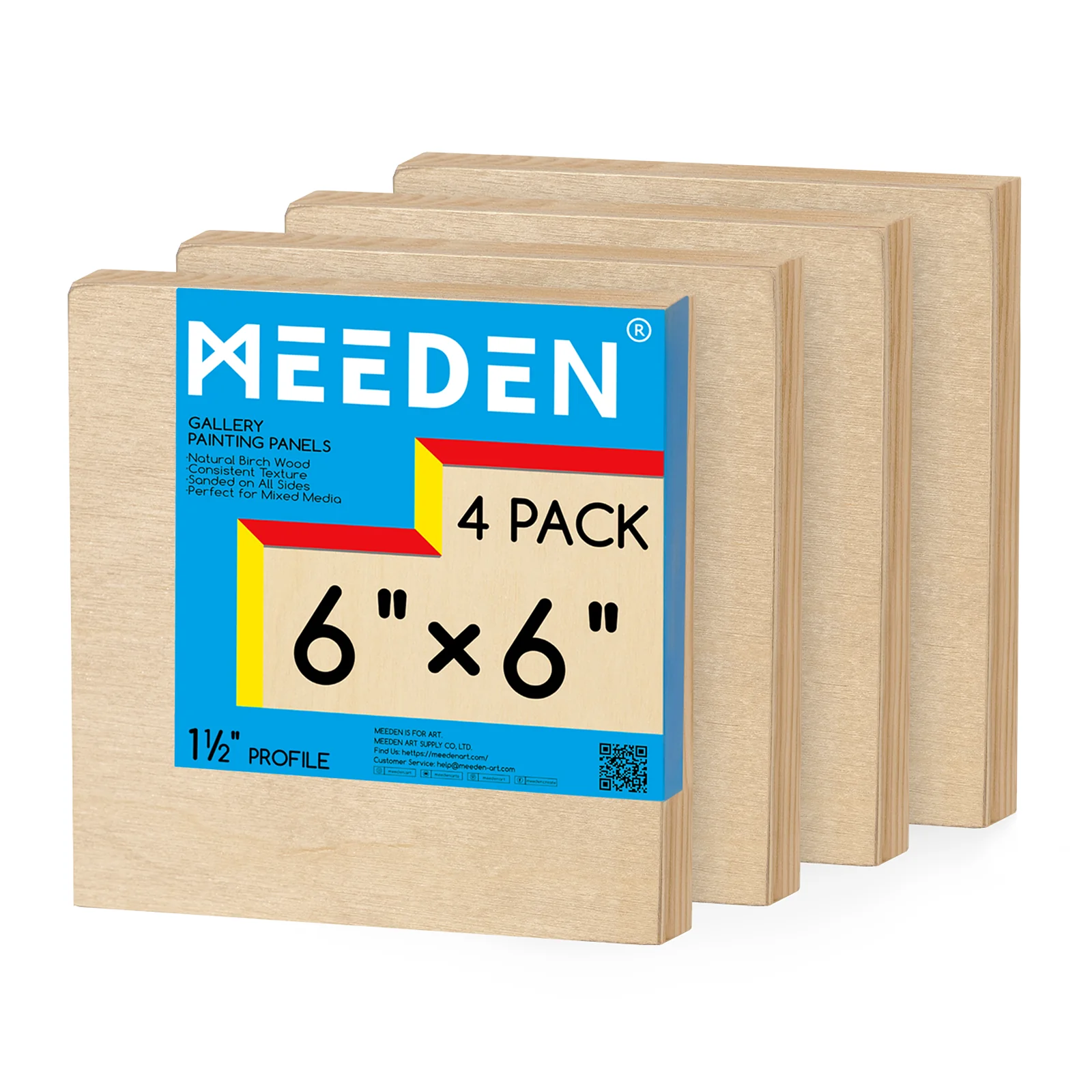 MEEDEN Artist Birch Wood Canvas Board, 1-1/2” Deep - Image 7