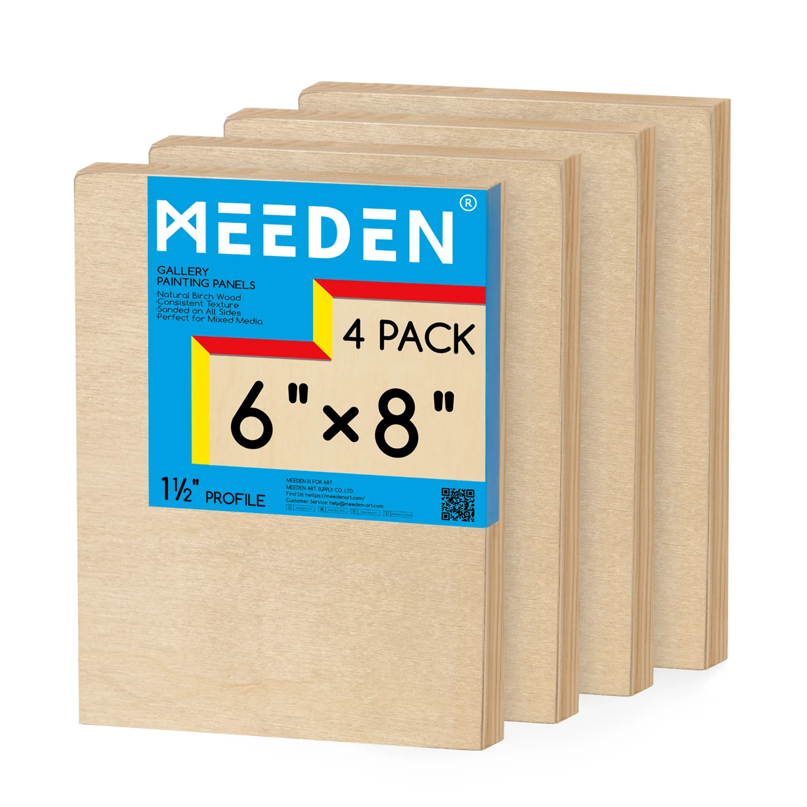 MEEDEN Artist Birch Wood Canvas Board, 1-1/2” Deep - Image 8