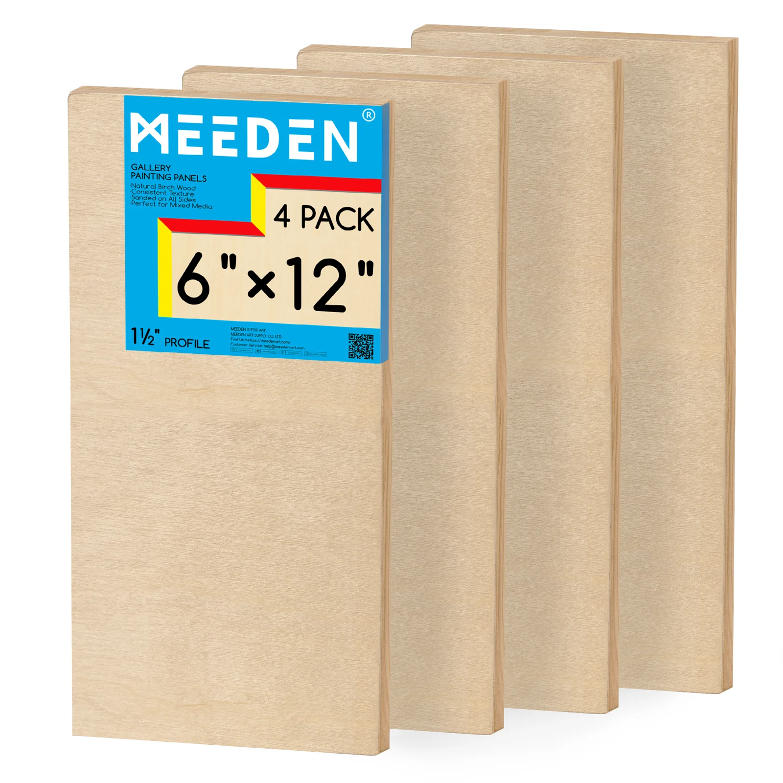 MEEDEN Artist Birch Wood Canvas Board, 1-1/2” Deep - Image 9