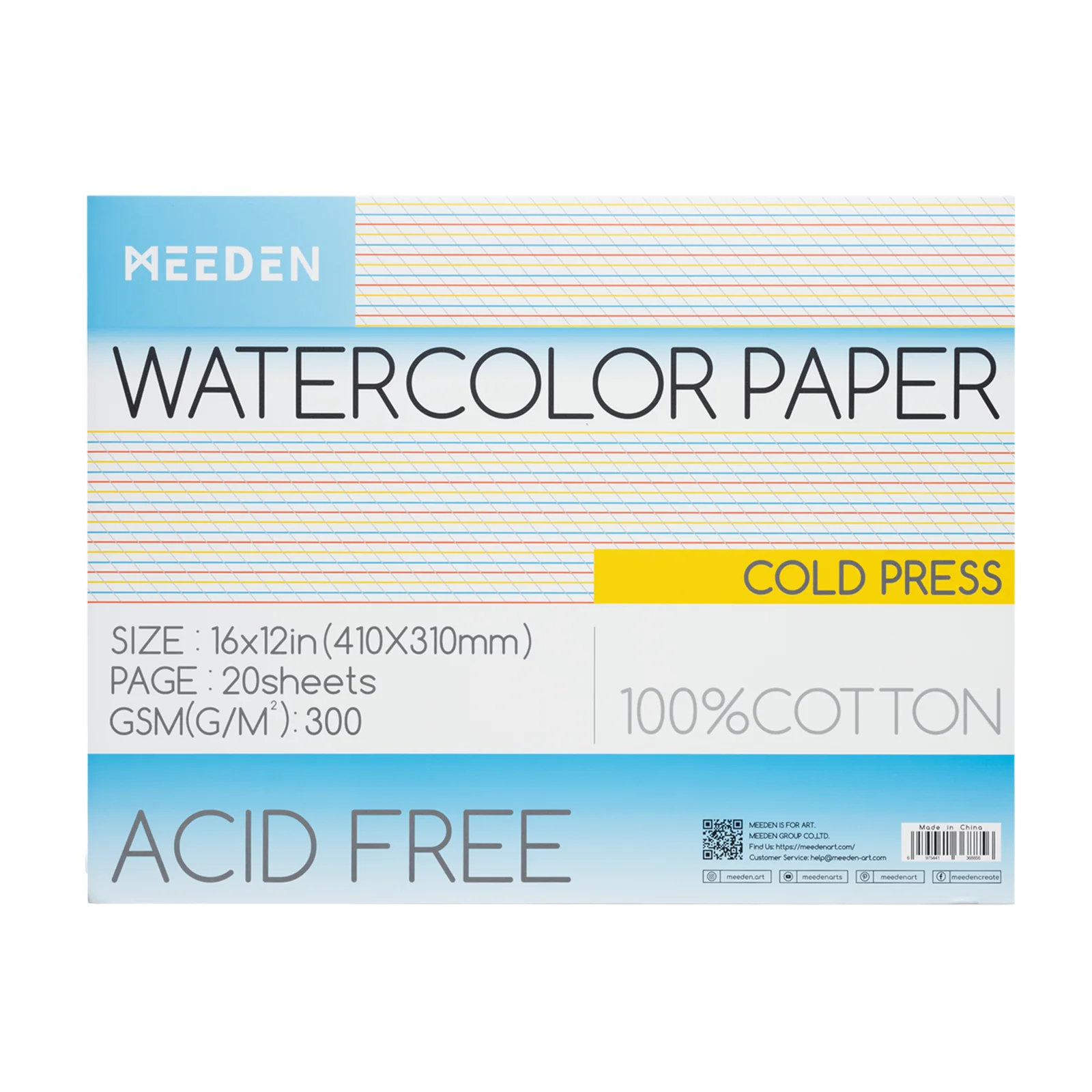 MEEDEN Cold Press & Hot Press & Rough Watercolor Paper Pad - Image 10