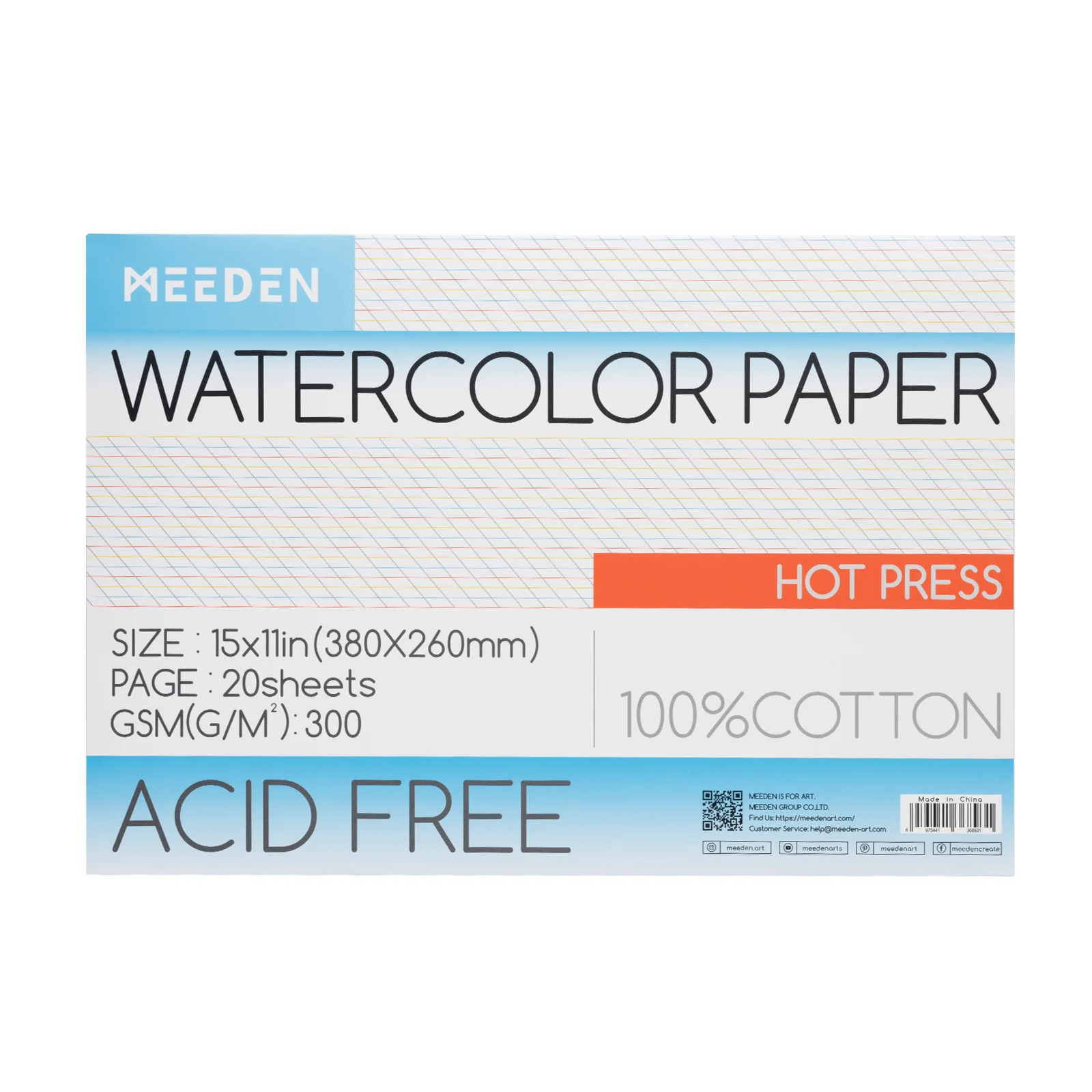 MEEDEN Cold Press & Hot Press & Rough Watercolor Paper Pad - Image 12