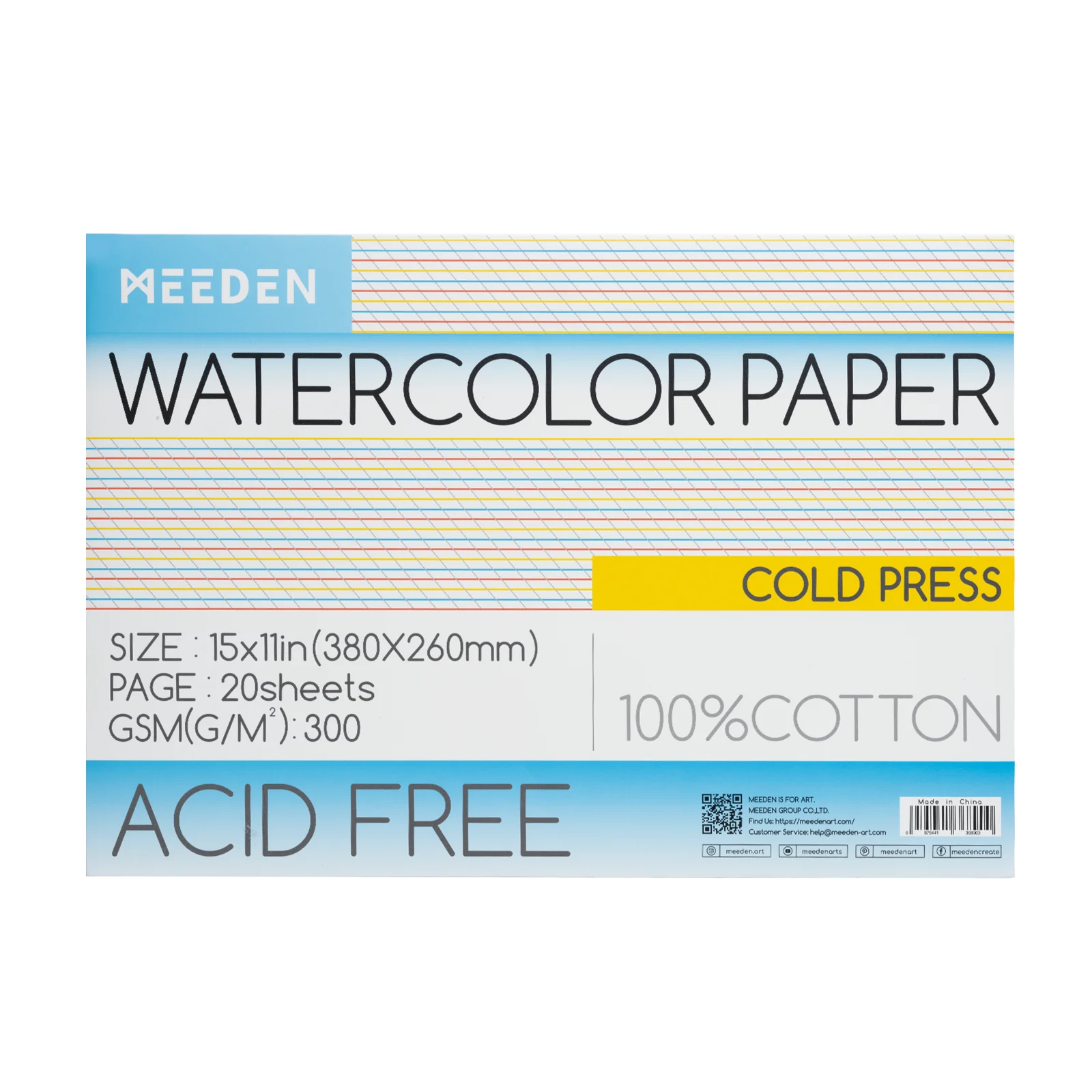 MEEDEN Cold Press & Hot Press & Rough Watercolor Paper Pad - Image 13