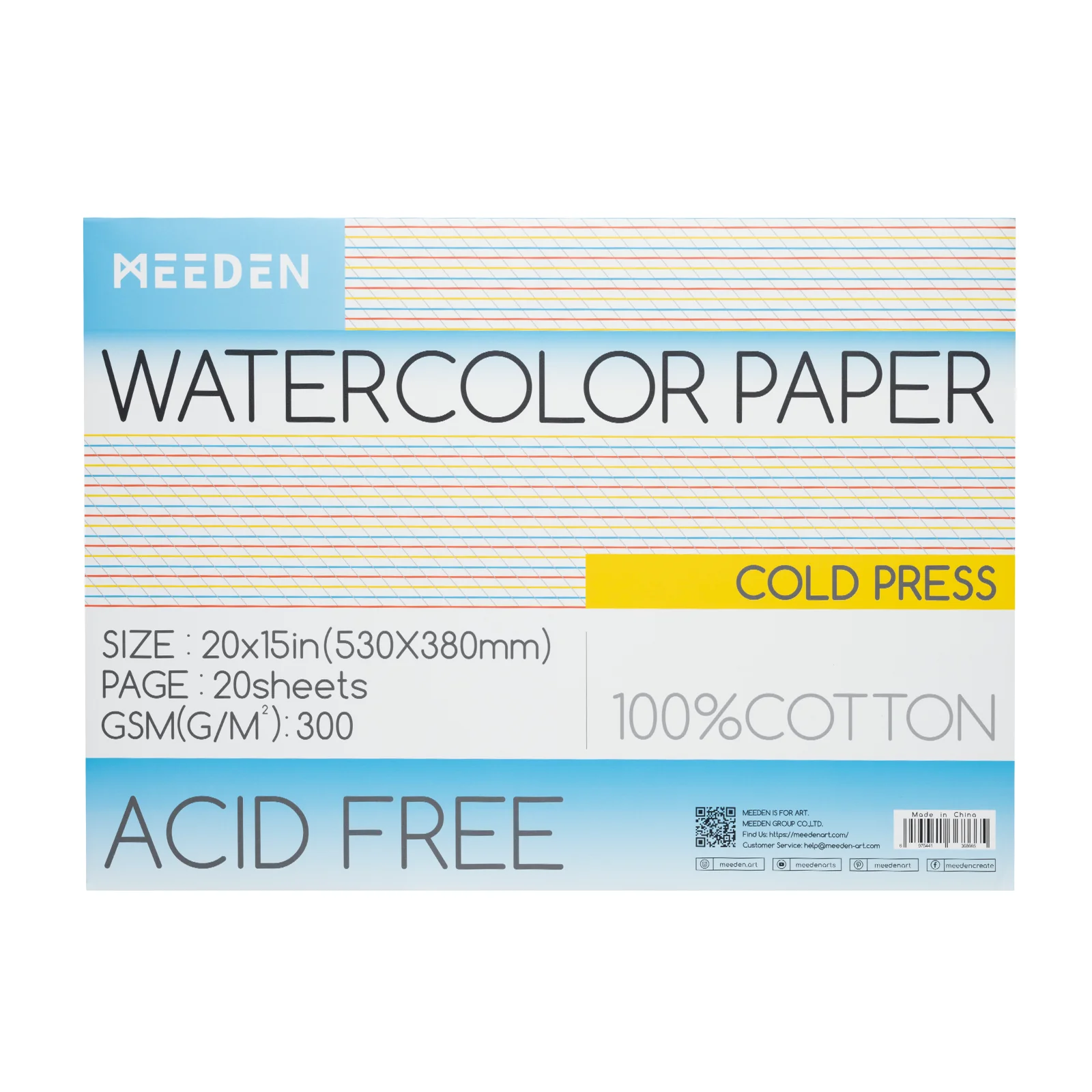 MEEDEN Cold Press & Hot Press & Rough Watercolor Paper Pad - Image 15