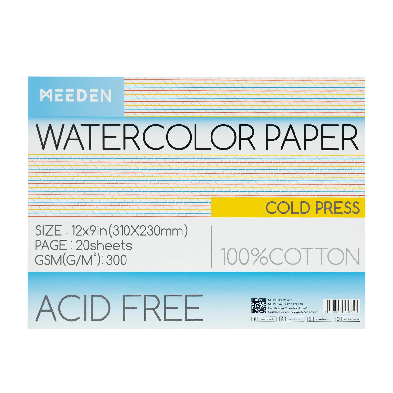 MEEDEN Cold Press & Hot Press & Rough Watercolor Paper Pad - Image 16