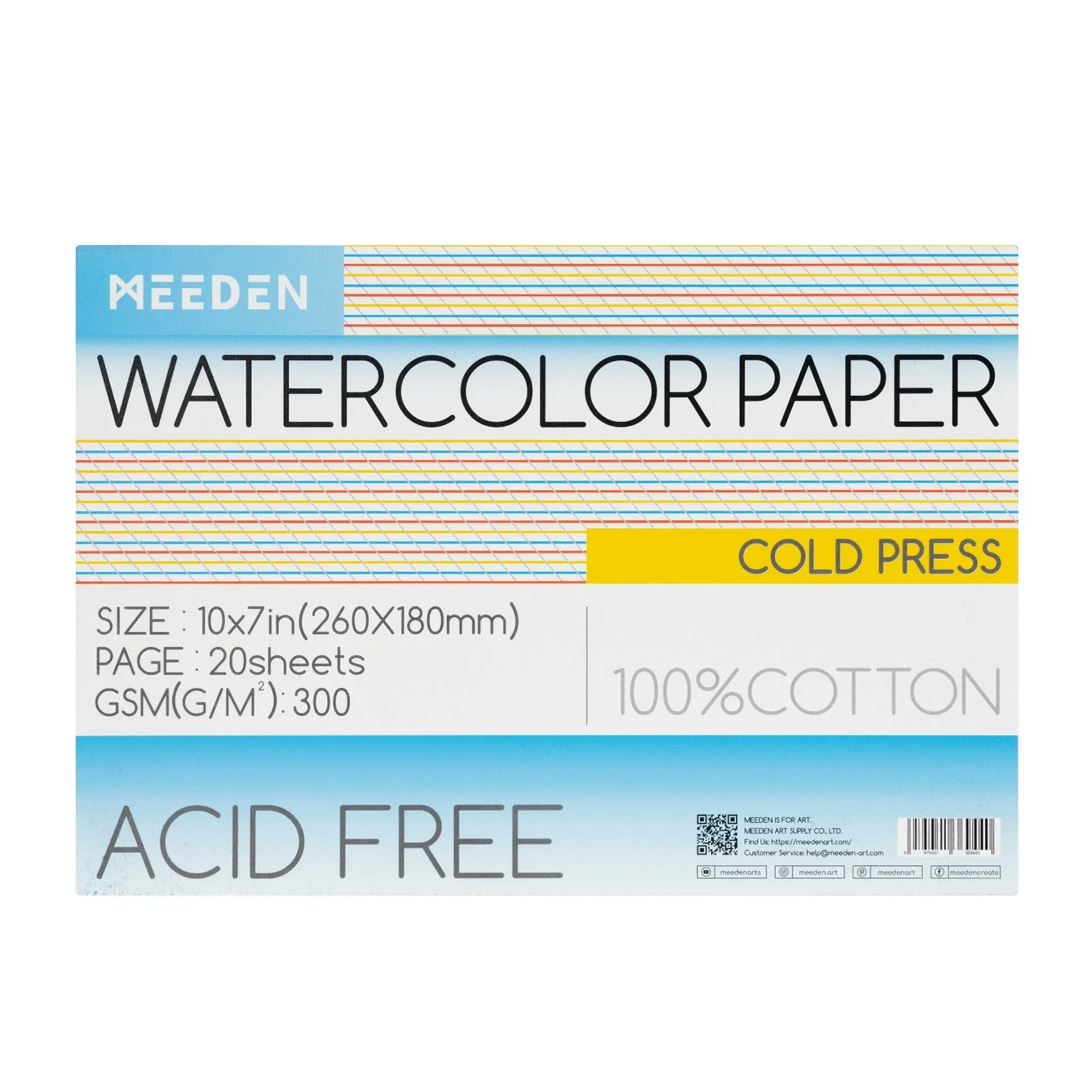 MEEDEN Cold Press & Hot Press & Rough Watercolor Paper Pad - Image 7