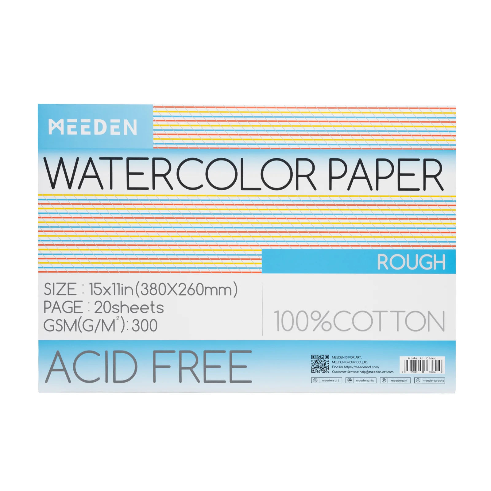 MEEDEN Cold Press & Hot Press & Rough Watercolor Paper Pad - Image 8