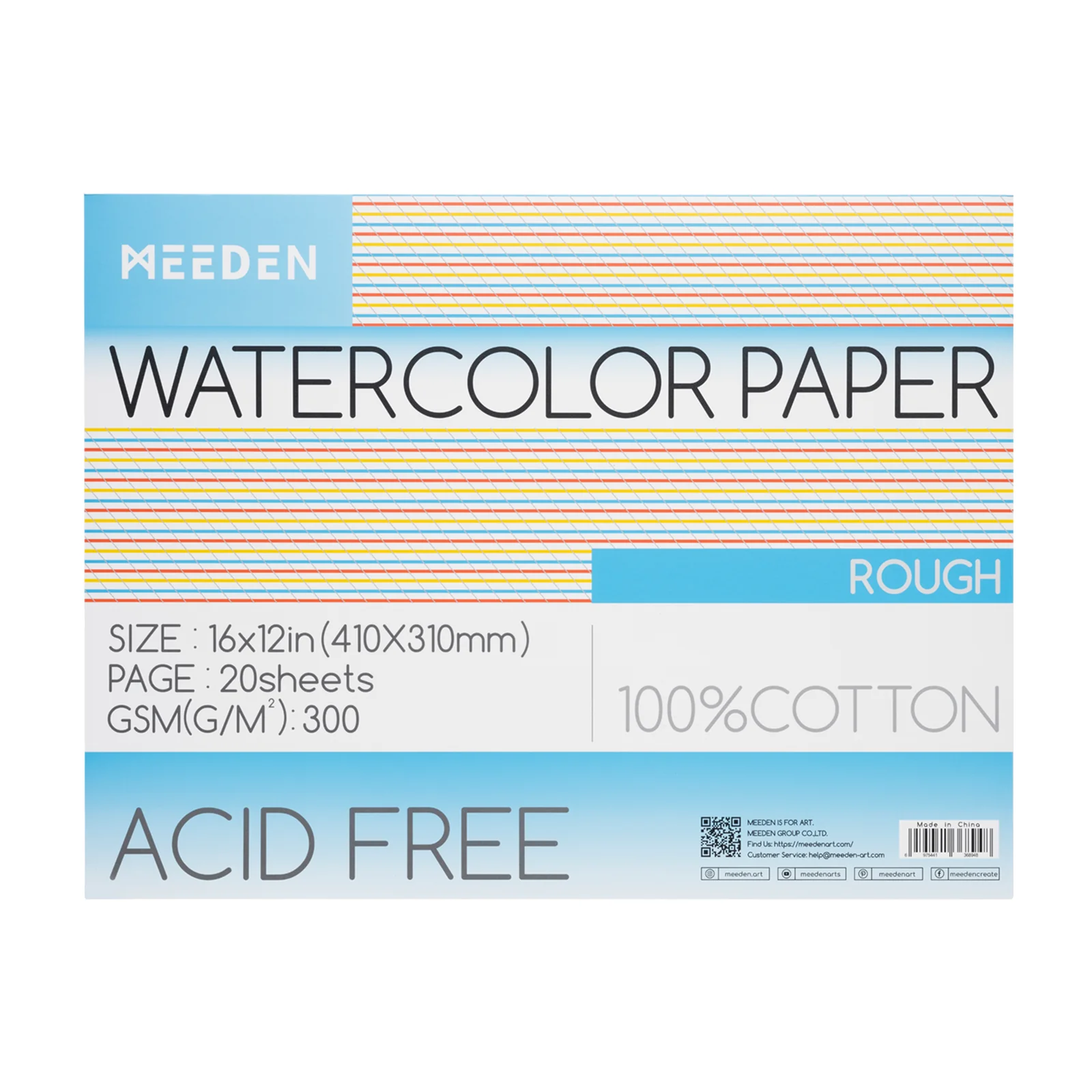 MEEDEN Cold Press & Hot Press & Rough Watercolor Paper Pad - Image 9
