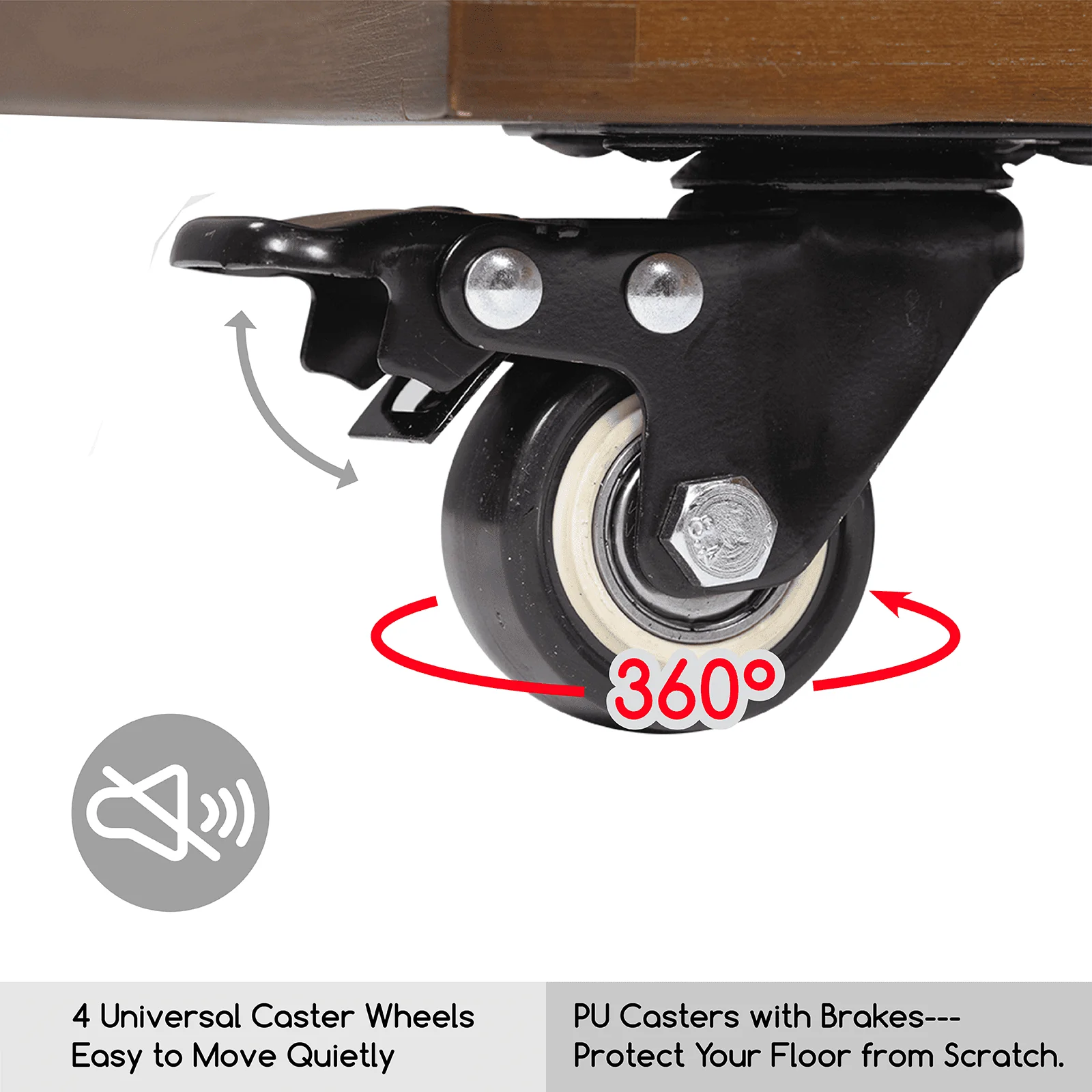 MEEDEN Deluxe Artist Supplies Storage Cart, 5-Tier Taboret-Walnut-W13H - Image 6