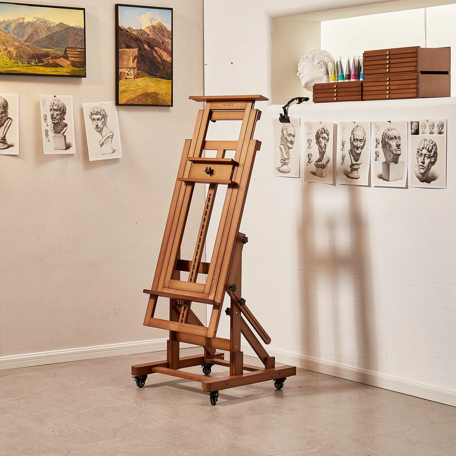 MEEDEN Deluxe Multi-Function Heavy Duty Large Artist Easel-Walnut-DHJ-3 - Image 10
