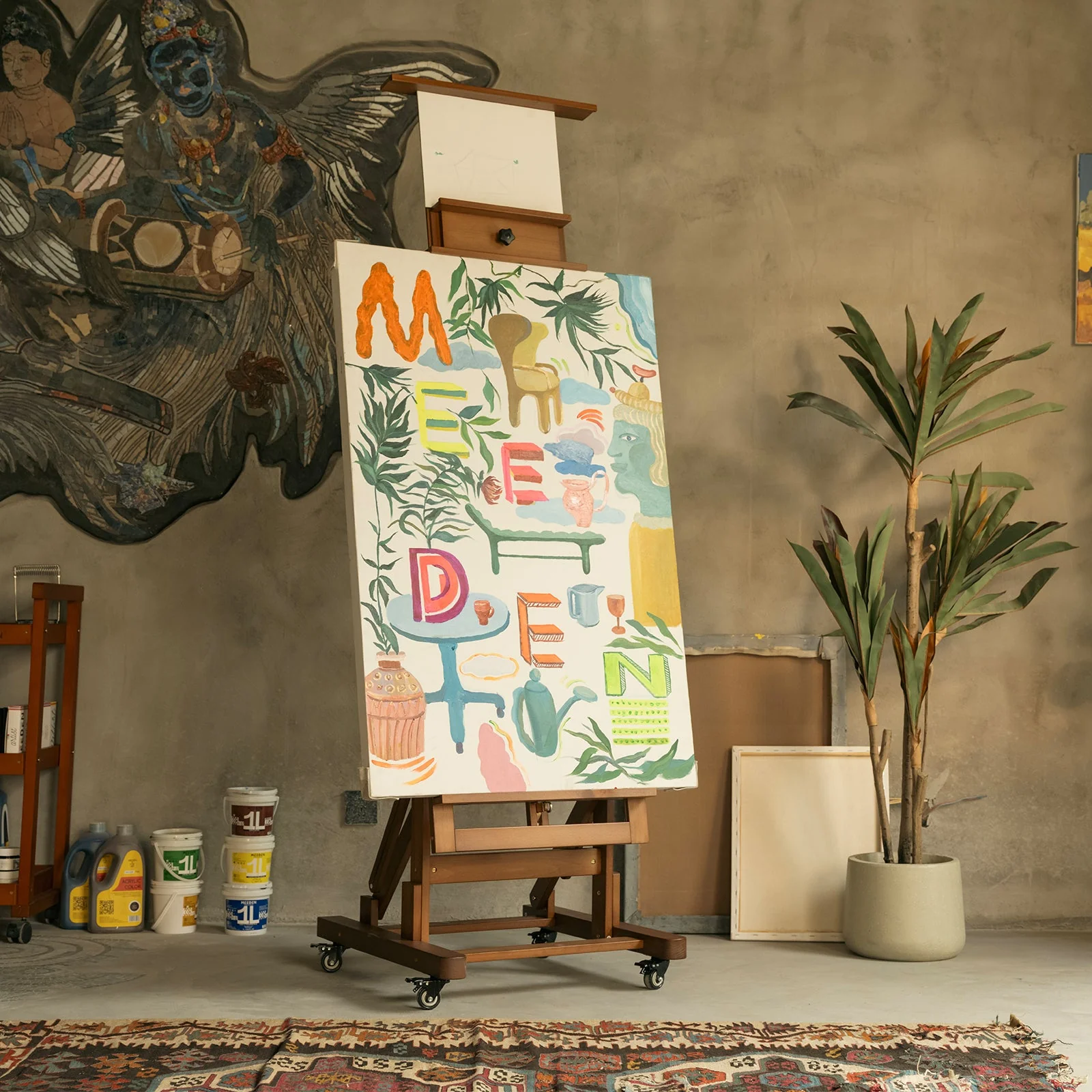 MEEDEN Deluxe Multi-Function Heavy Duty Large Artist Easel-Walnut-DHJ-3 - Image 13