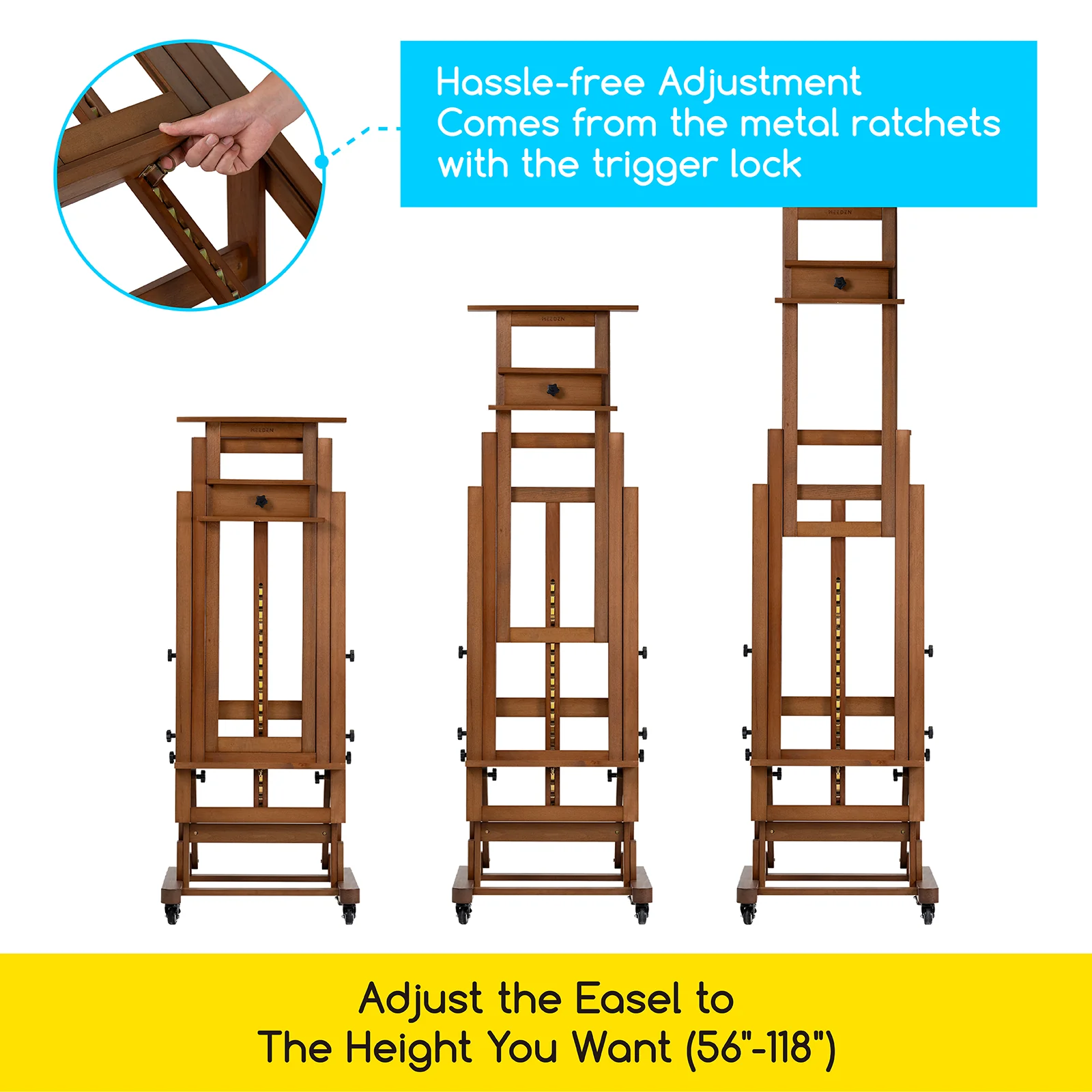 MEEDEN Deluxe Multi-Function Heavy Duty Large Artist Easel-Walnut-DHJ-3 - Image 16