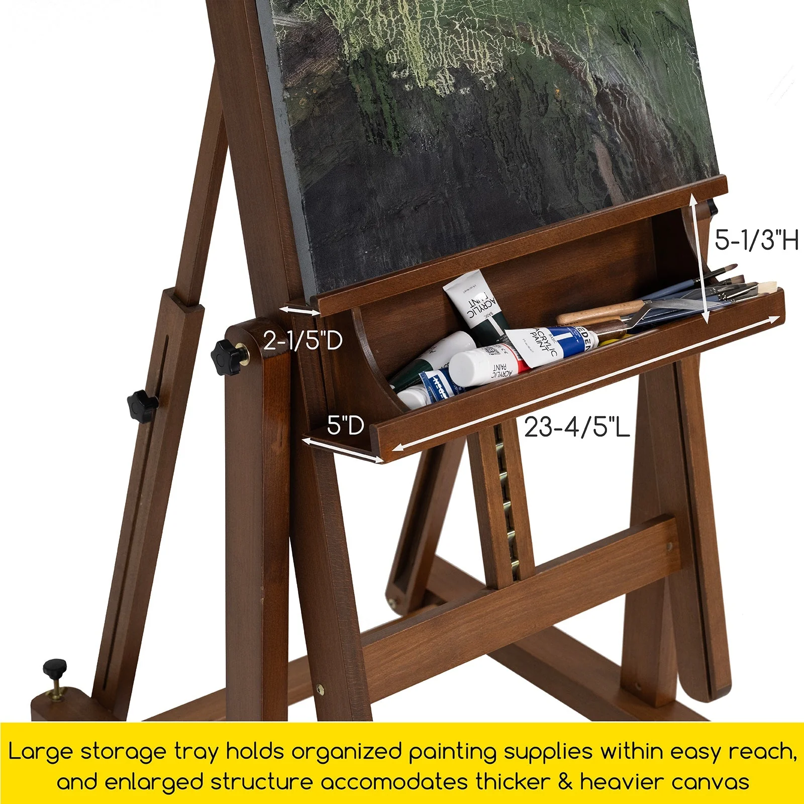 MEEDEN Enlarged Heavy-Duty H-Frame Artist Easel - W11 Pro Walnut - Image 8