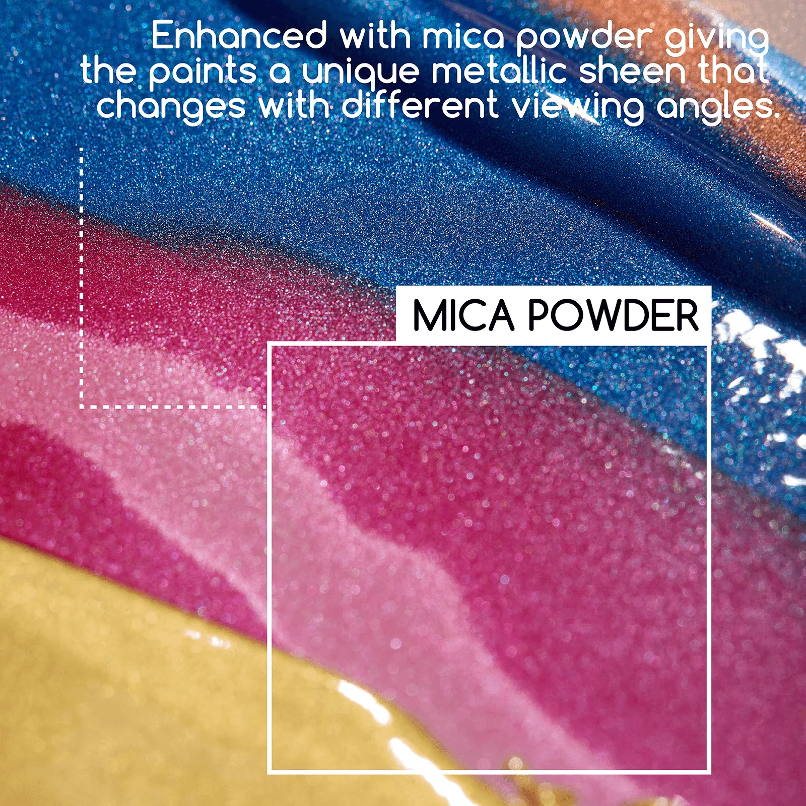 MEEDEN Heavy Body Acrylic Paint 6 Metallic Colors, 60ml - Image 4