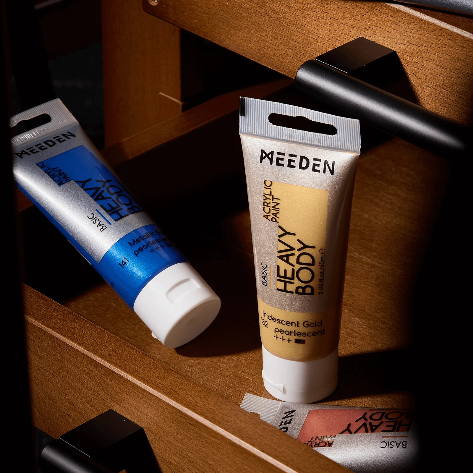 MEEDEN Heavy Body Acrylic Paint 6 Metallic Colors, 60ml - Image 7