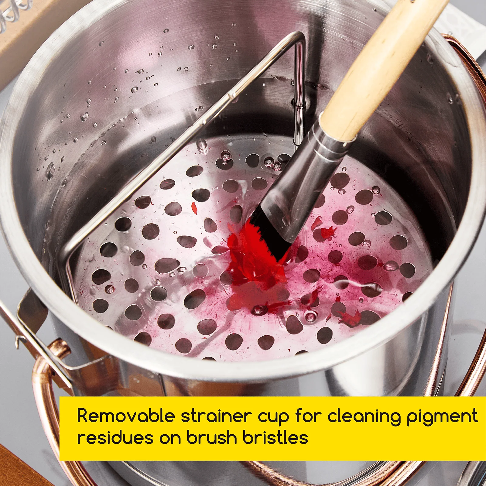 MEEDEN Portable Paint Brush Washer: Stainless Steel - Extra Large - Image 5