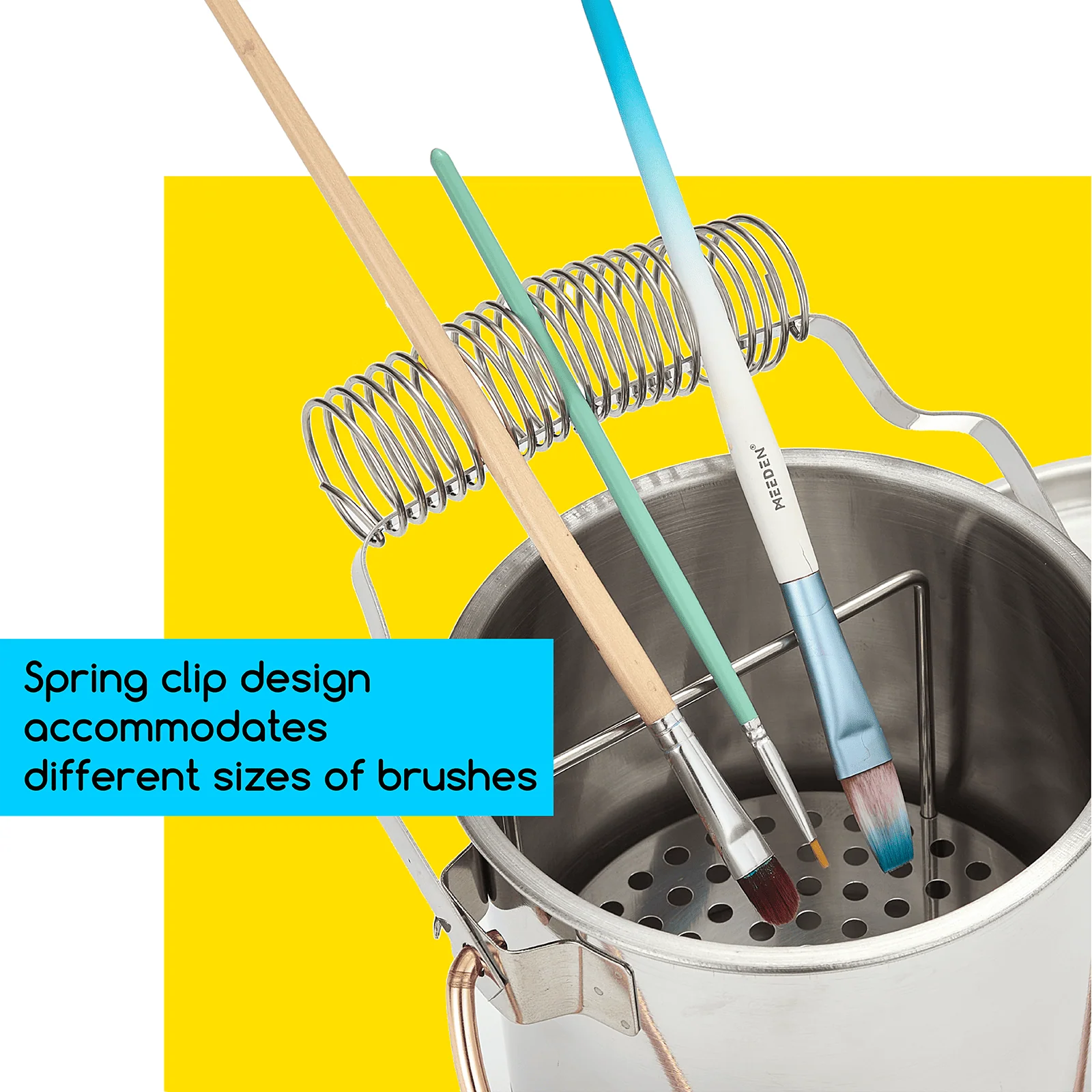 MEEDEN Portable Paint Brush Washer: Stainless Steel - Extra Large - Image 6