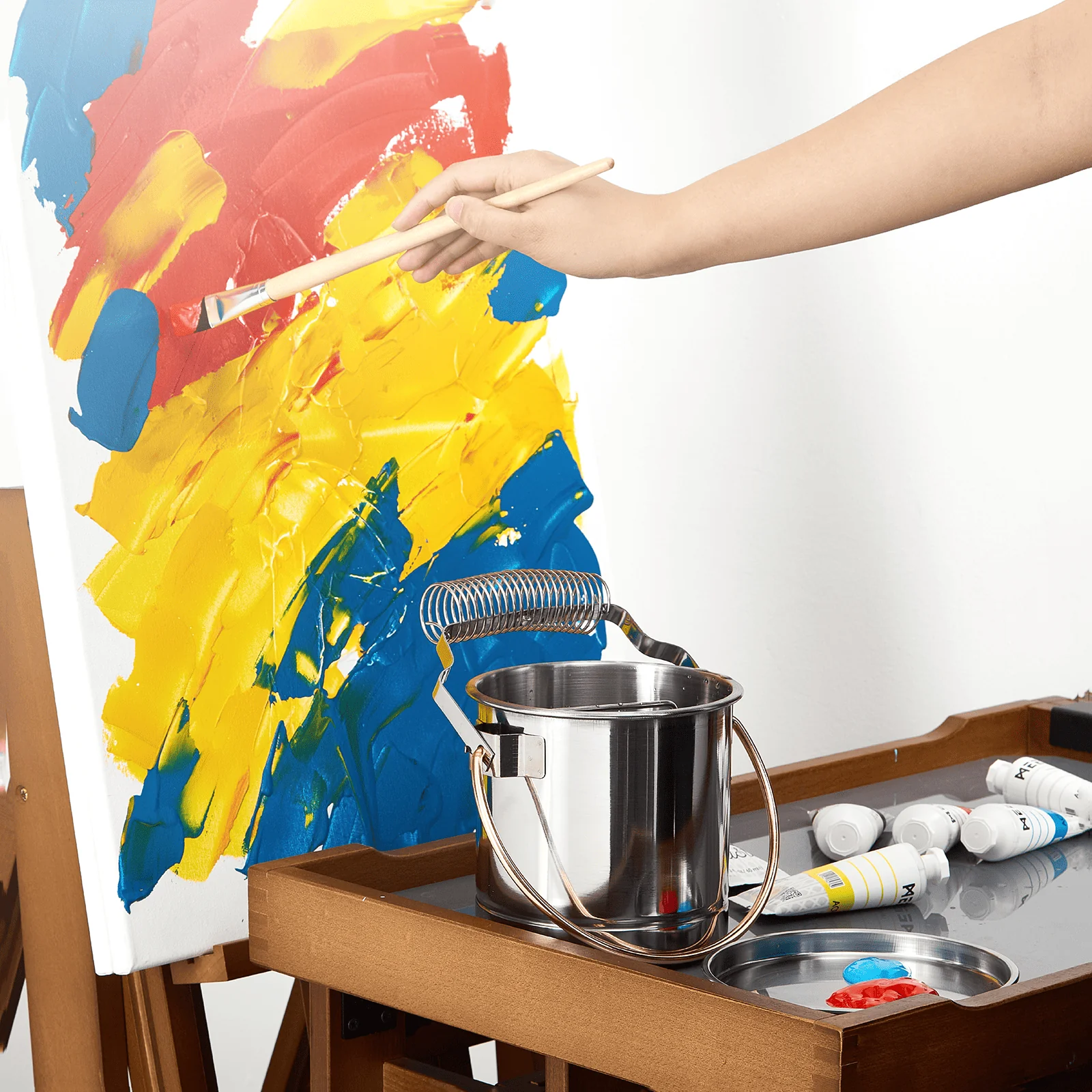 MEEDEN Portable Paint Brush Washer: Stainless Steel - Extra Large - Image 7