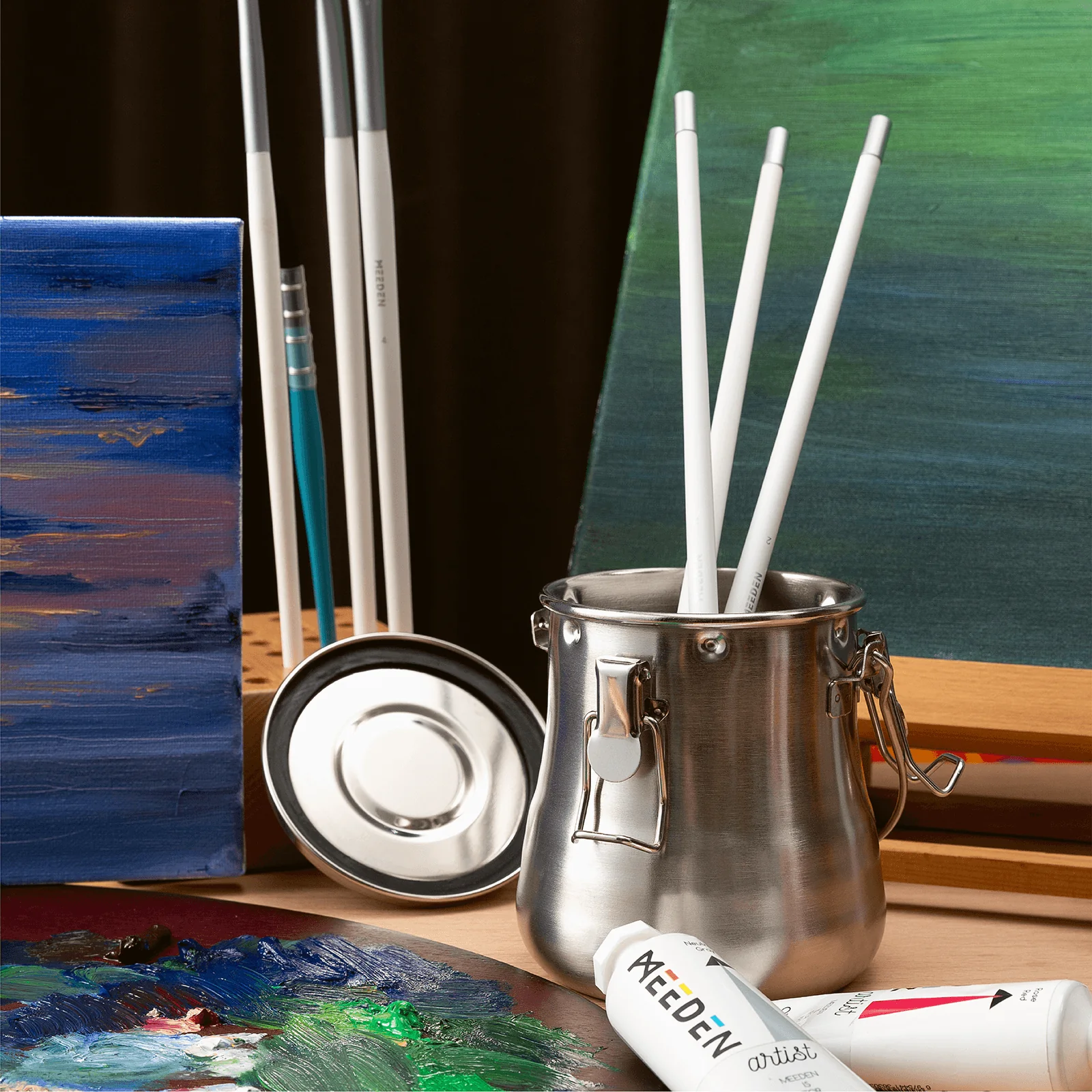 MEEDEN Portable Paint Brush Washer: Airtight Stainless Steel - Large - Image 7